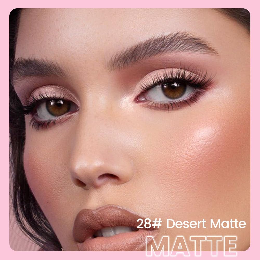 Kaely 2in1 Cream Eye Shadow Brightener Sticks for Eyes, Pencil Eyeshadow Applicator Stick Waterproof Pigmented, Eye Shadow Palette Highlighter Makeup, sombras para ojos, 28 Desert Matte - Image 2