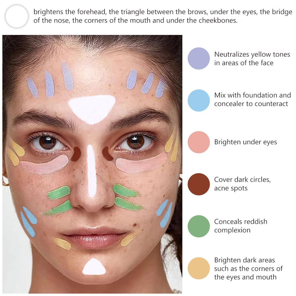 Kaely 2Pcs Color Correcting Blue Concealer Stick,Face Foundation Contour Makeup Pen Pencil,Eye Brightener Waterproof,corrector de ojeras,Conceals Dark Circles Scars Blemishes,Vegan Cosmetic,03 - Image 3