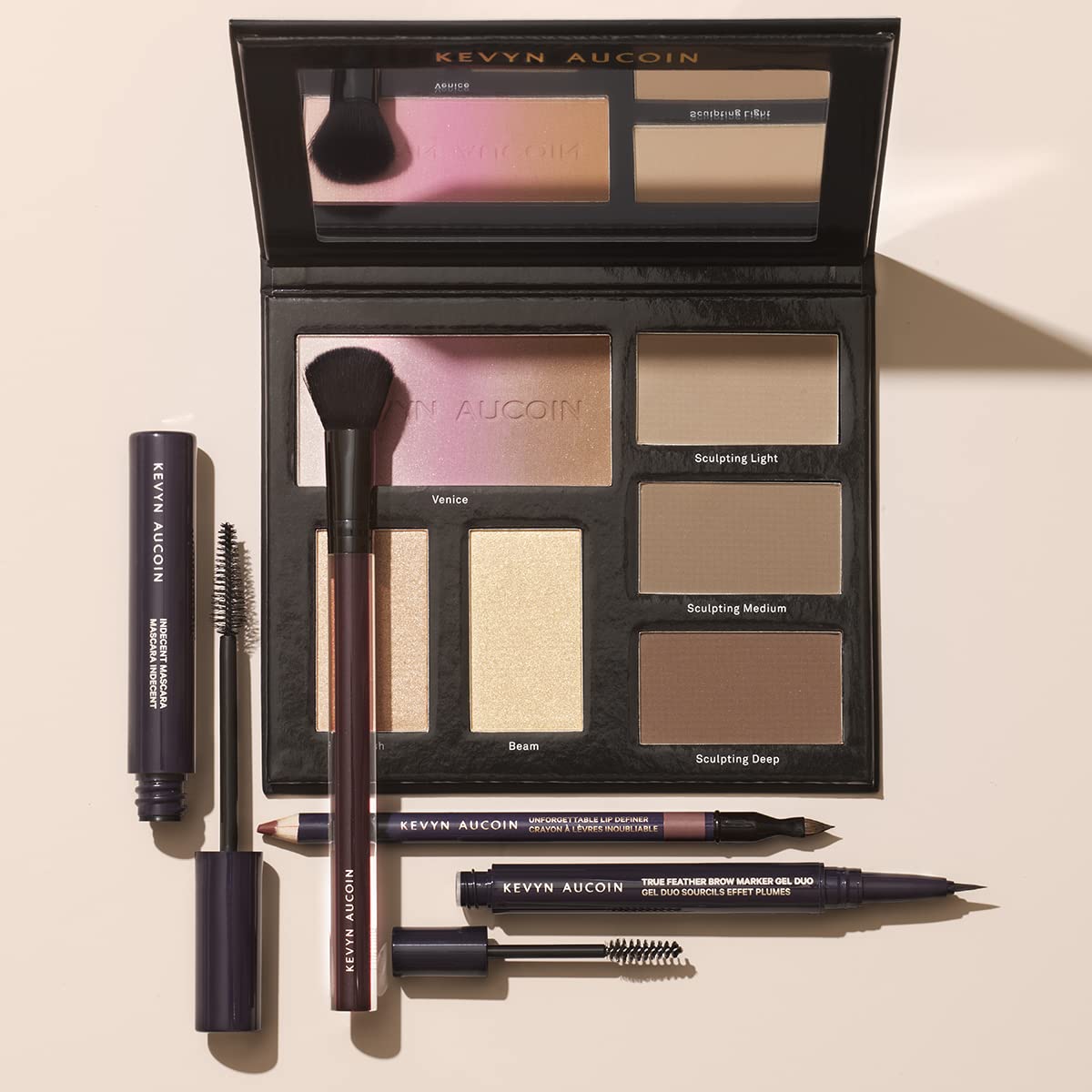 Kevyn Aucoin Sculpt and Define Contour Book: All-in-one makeup artist palette compact. Defines facial features. Eyes, cheekbone, nose & jawline. Highlighters to glow. All skin tones & shapes. - Image 7
