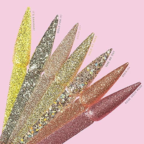 Kiara Sky 3D Glitter Nail Art | Sprinkle On Collection 1 oz | Mix with Acrylic, Gel Polish or dip Powder | Rose Gold Rush (Ultra-fine Rose Gold Shimmer) - Image 2