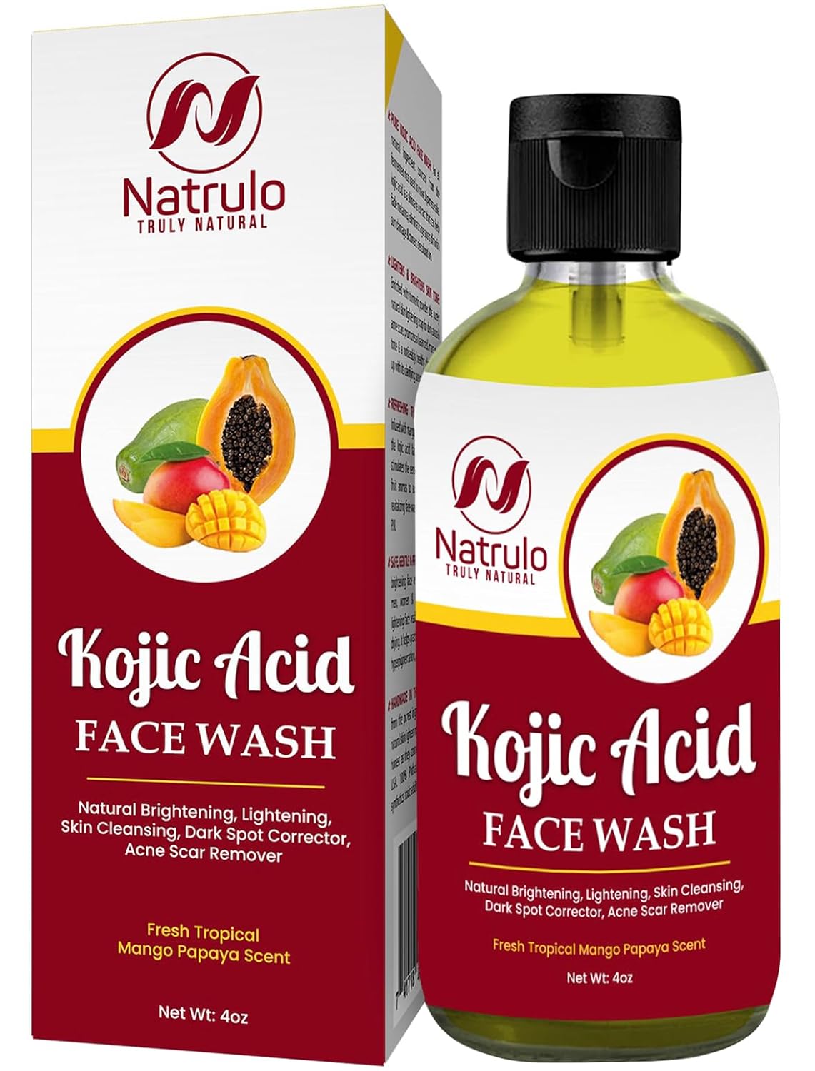 Kojic Acid Face & Body Wash – Natural Kojic Acid Soap for Hyperpigmentation – Skin Brightening Soap to Reduce Acne, Cleanse Scars, & Even Tone – USA Formulated, Suitable for All Types