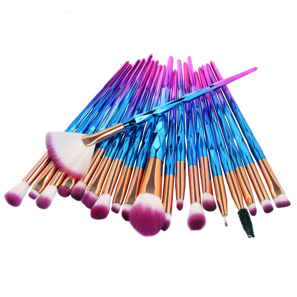 KOLIGHT 20pcs Cosmetic Makeup Brushes Set Eyeshadow Lip Brush for Beautiful Female (purple) - Image 2