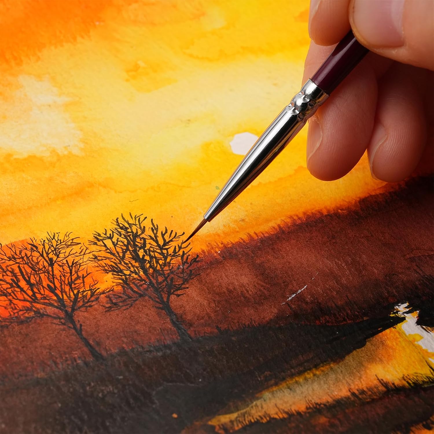 Kolinsky Sable Miniature Paint Brushes Professional Detail Paint Brushes, Golden Maple Ultra Fine Paint Brushes for Miniatures, Details, Fingure, Size 00, 0, 1 - Image 5
