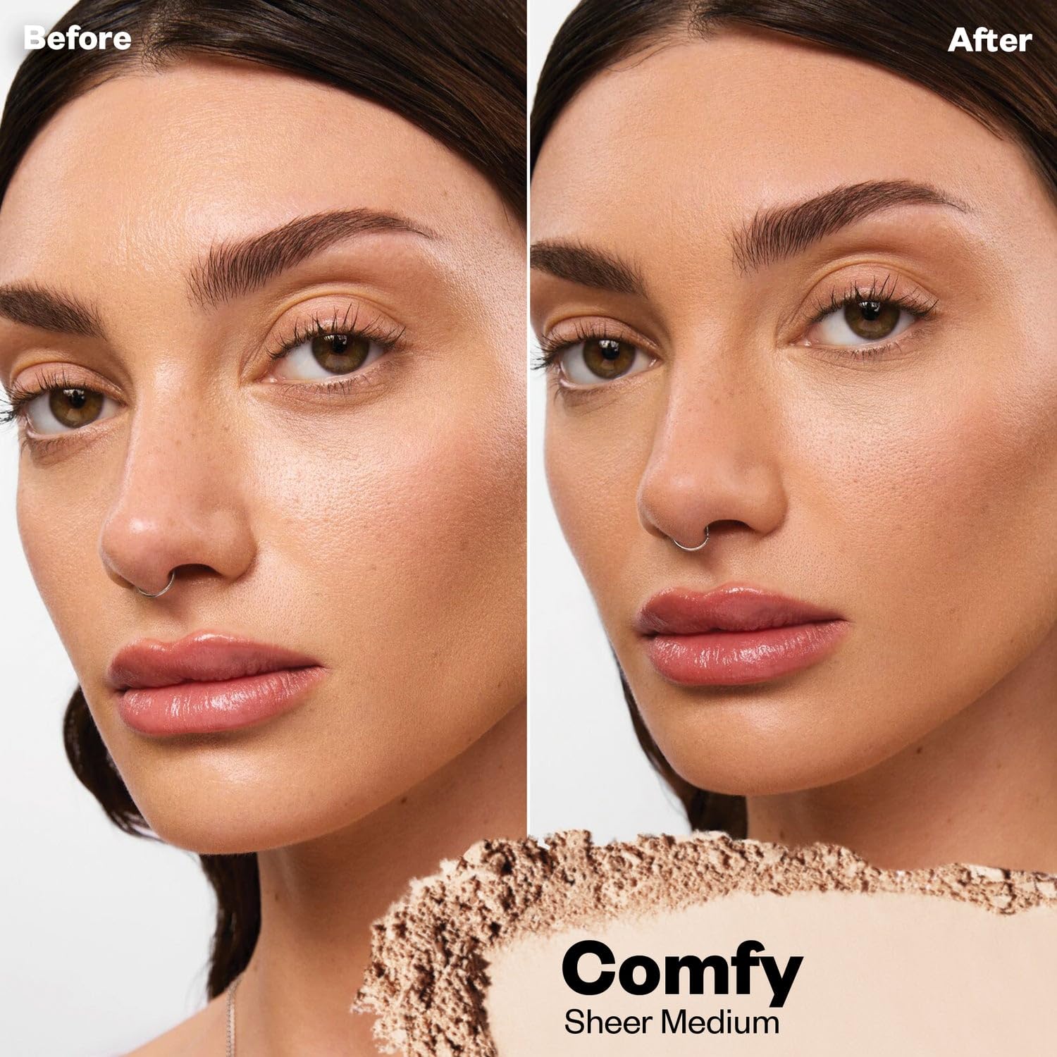 Kosas Mini Cloud Set Face Setting Powder - Smoothing Shine Control, Soft, Sheer Translucent Makeup Finish, Portable & Long-Lasting Loose Pressed Baking Powder - Comfy (Sheer Medium) - Image 2
