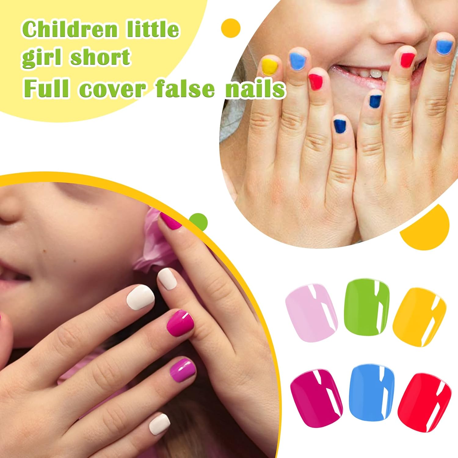 krofaue Kids Short Clear False Nails - 240Pcs Full Cover Press on Nails for Little Girls Children Fake Nails Fingernail Decoration 10 Sizes Clear Soft Gel Nail Tips for Kids - Image 7