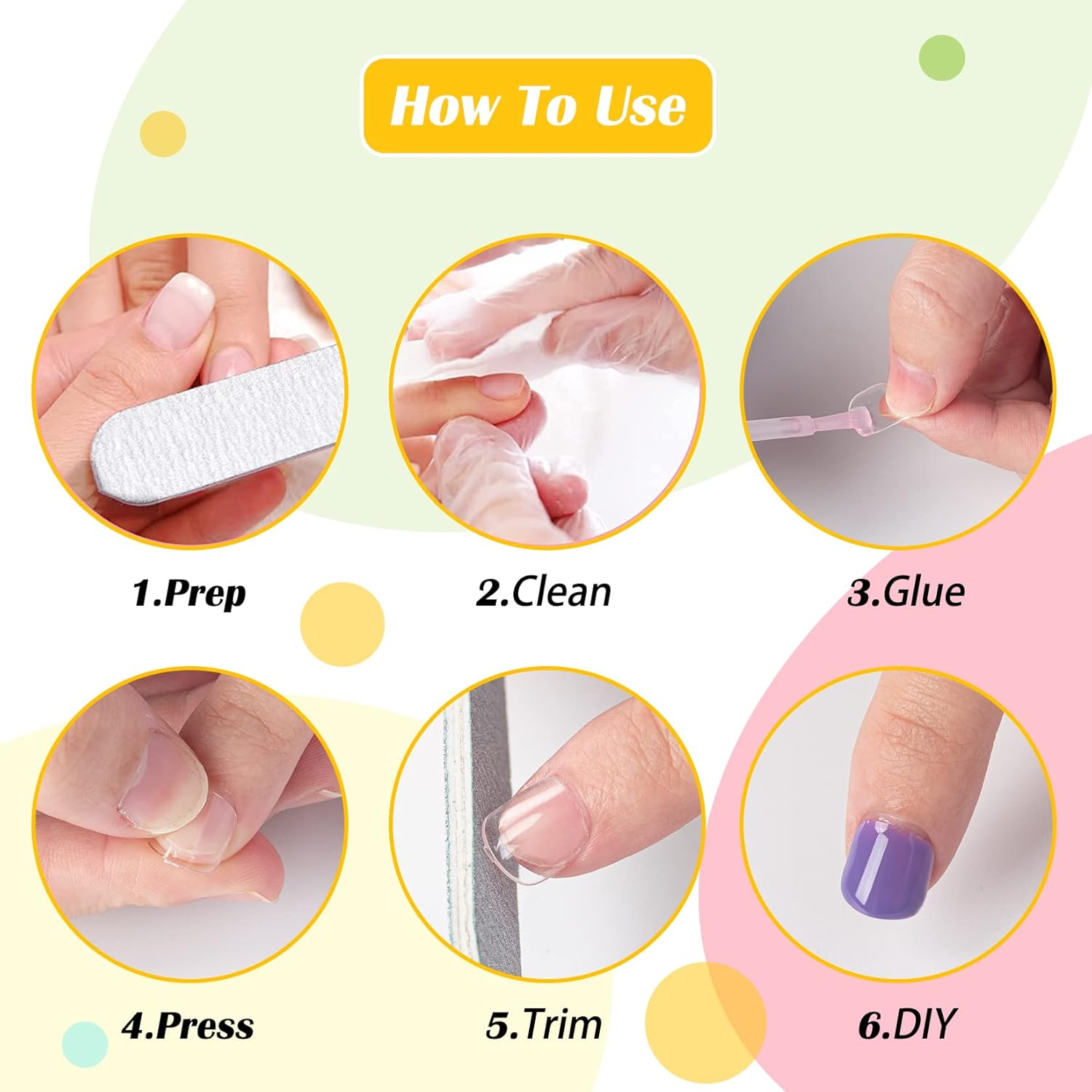 krofaue Kids Short Clear False Nails - 240Pcs Full Cover Press on Nails for Little Girls Children Fake Nails Fingernail Decoration 10 Sizes Clear Soft Gel Nail Tips for Kids - Image 6