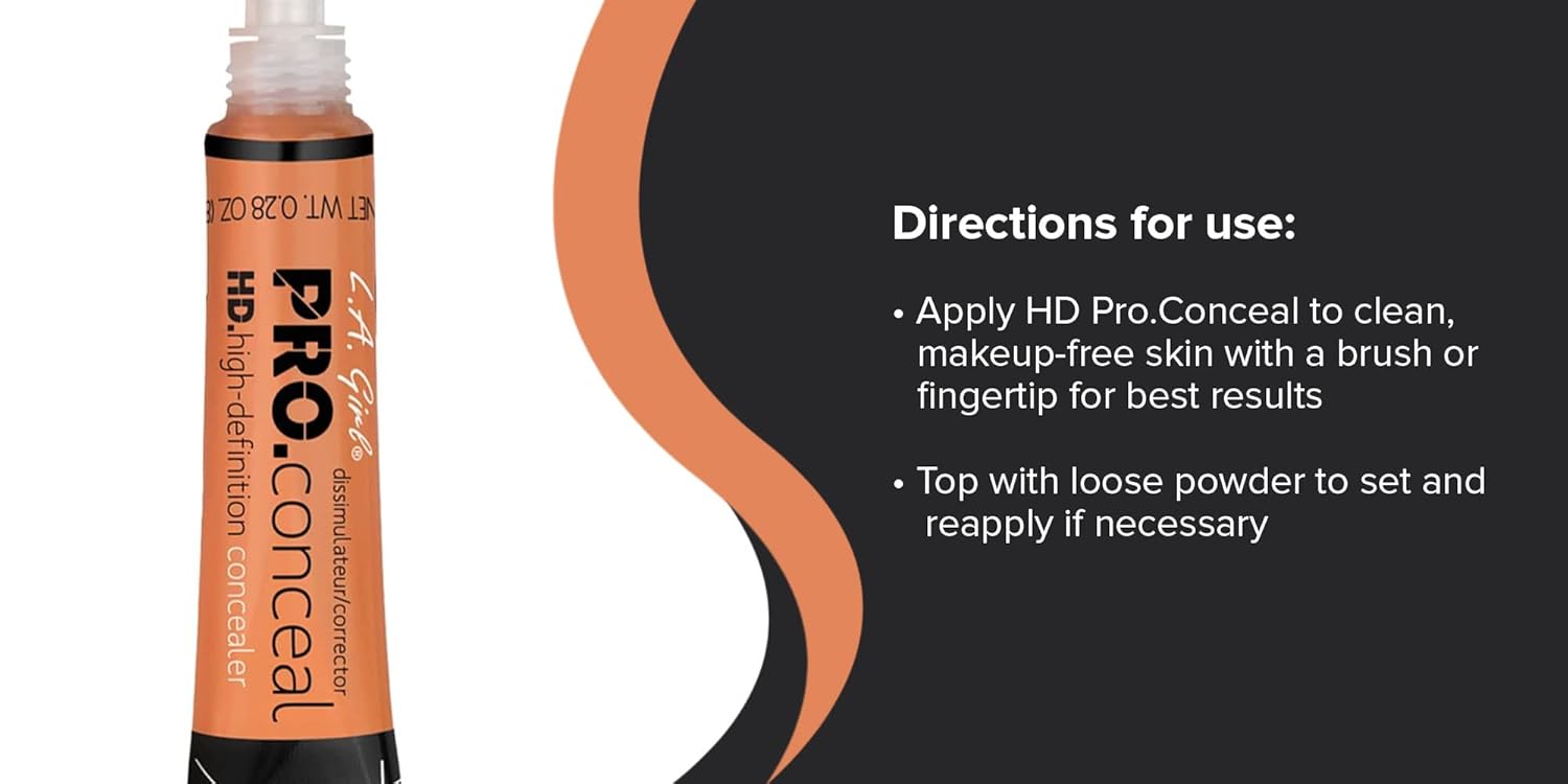 L.A. Girl Pro Conceal HD Concealer,0.28 Ounce (Orange Corrector) - Image 7