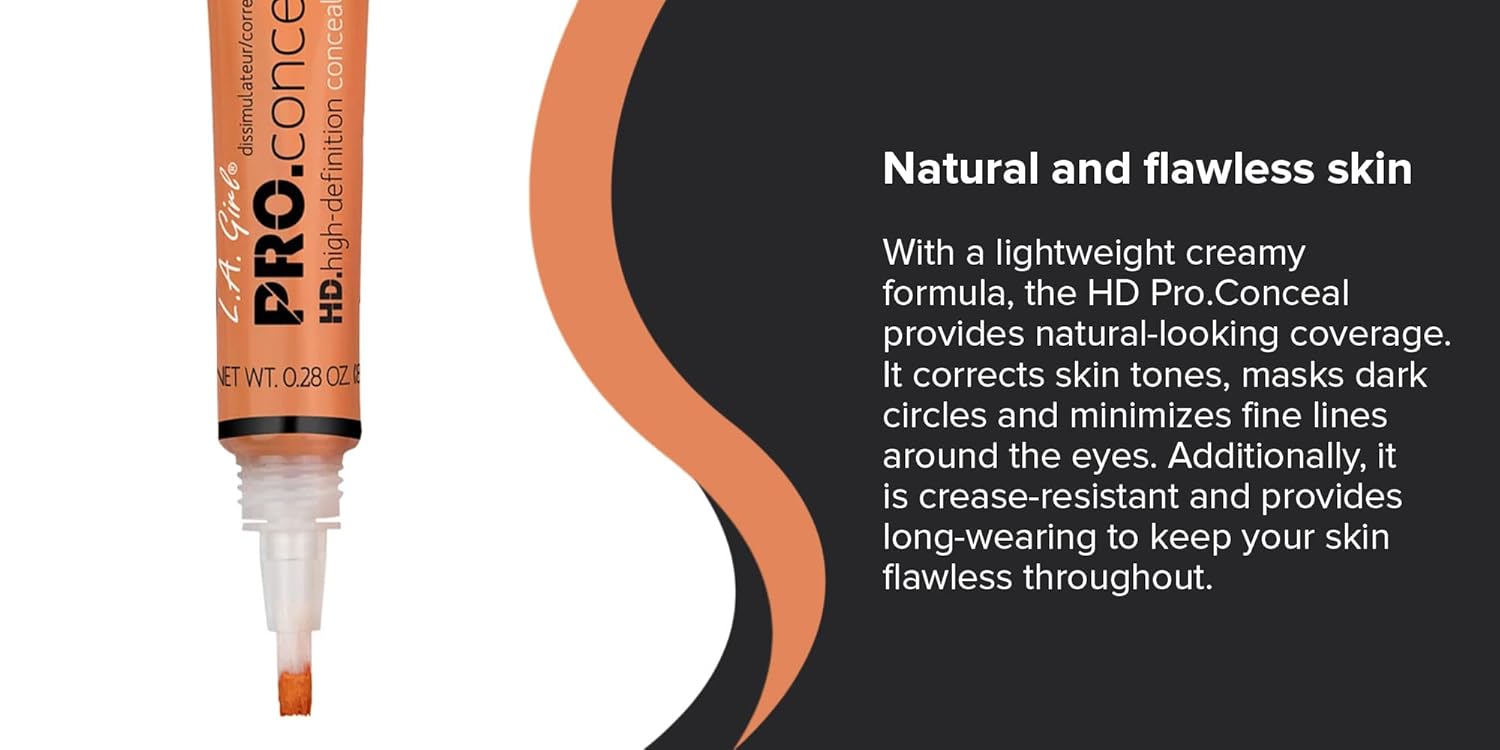 L.A. Girl Pro Conceal HD Concealer,0.28 Ounce (Orange Corrector) - Image 5