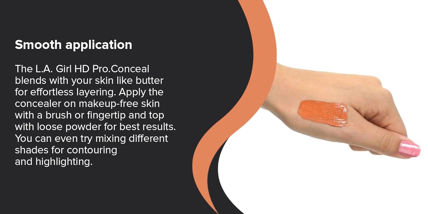 L.A. Girl Pro Conceal HD Concealer,0.28 Ounce (Orange Corrector) - Image 6
