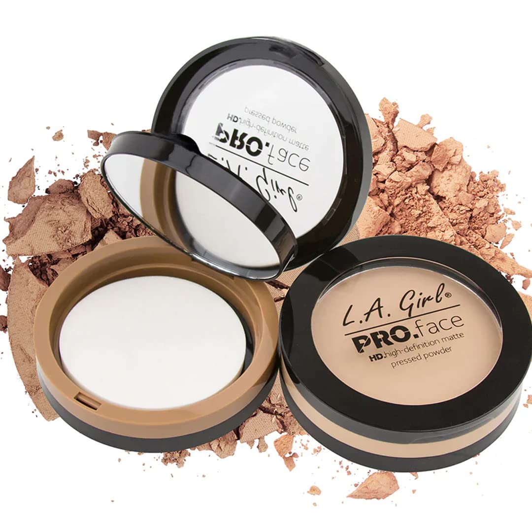 L.A. Girl Pro.Face Matte Pressed Powder, Medium Beige GPP609 - Image 8