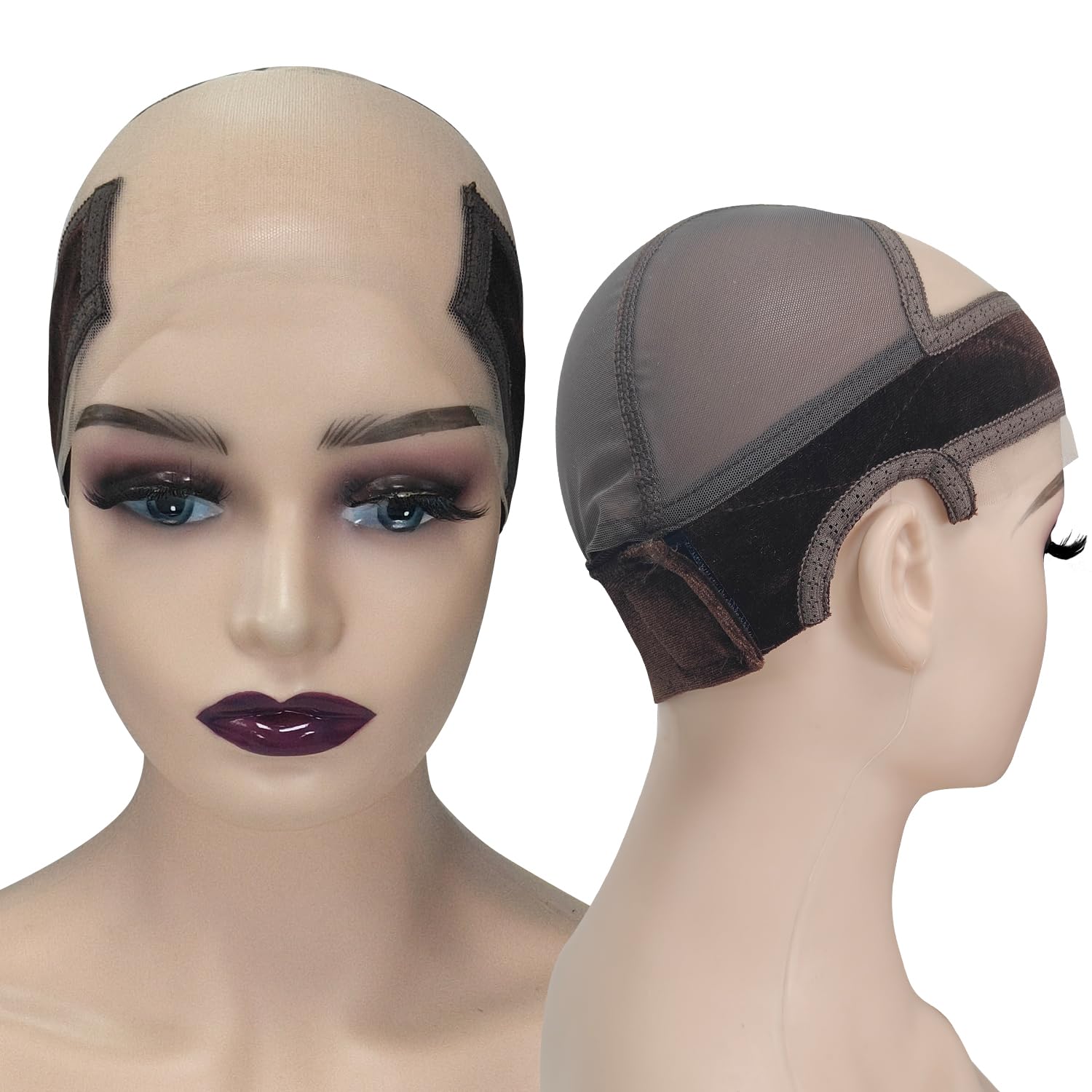 Labhairs Lace-MAX Wig Grip Cap for Women - Non Slip, Adjustable Wig Caps Holds Glueless Wigs Securely in Place, Reusable HD Lace Cap with Headband for Lace Front Wigs, One Size Fits All (Brown) - Image 4
