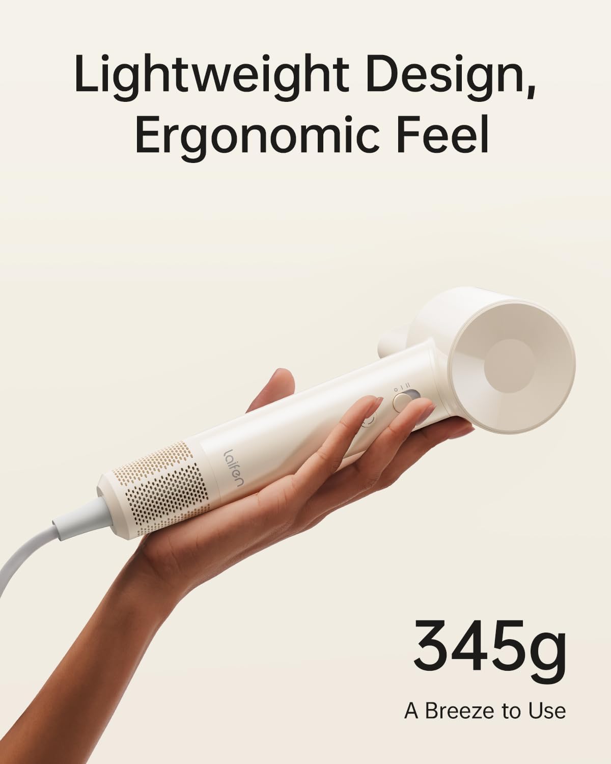 Laifen SE Lite Hair Dryer, Negative Ionic Blow Dryer with 10W RPM Brushless Motor for Fast Drying, High-Speed Low Noise Thermo-Control Hairdryer with Lightweight Design for Home/Portable Travel - Image 7
