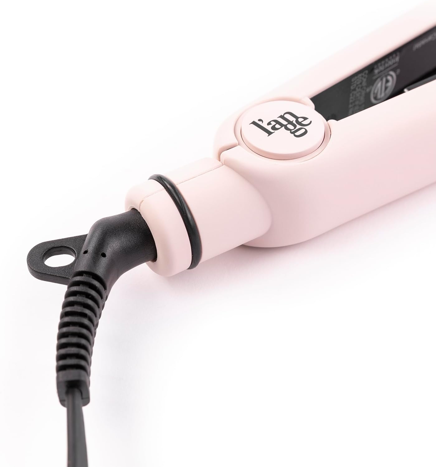 L'ANGE HAIR Aplatir Ceramic 1" Flat Iron | Adjustable Temp & Dual Voltage Hair Straightener | Tourmaline-Infused Plates for Smooth, Frizz-Free Styling | 1 Inch Styling Tool (Blush) - Image 6