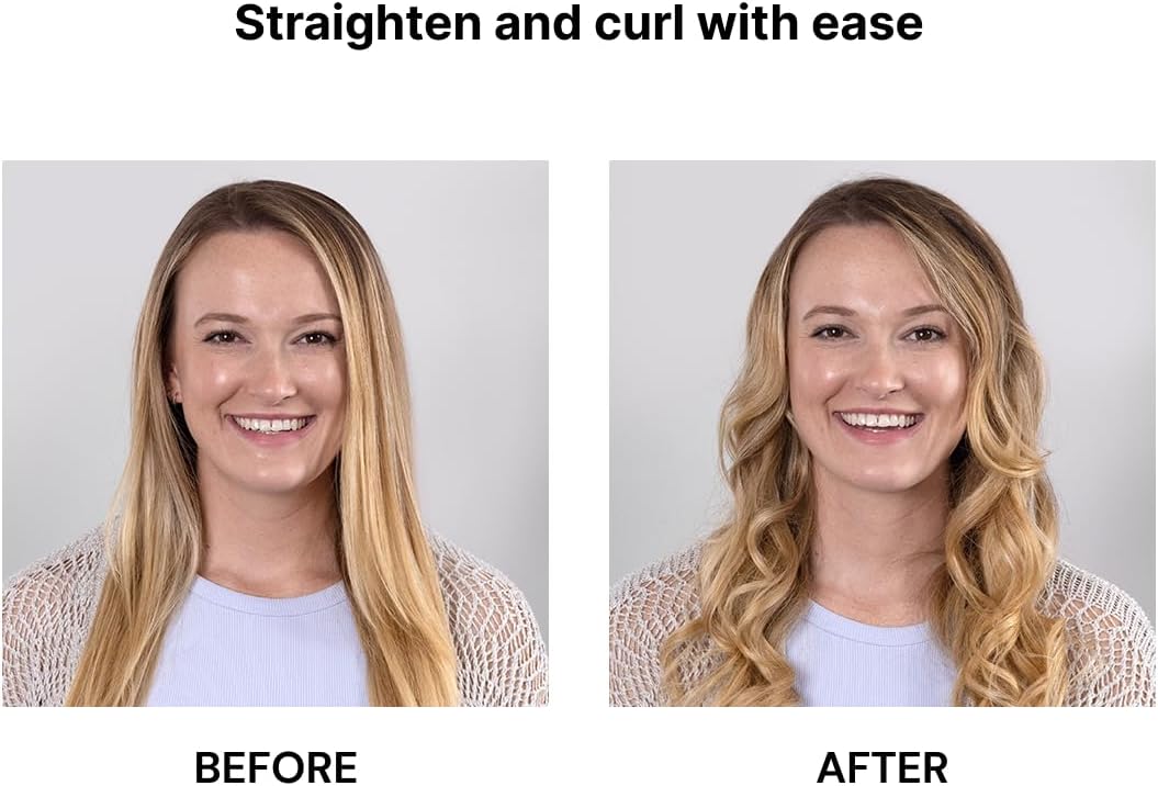L'ANGE HAIR Aplatir Ceramic 1" Flat Iron | Adjustable Temp & Dual Voltage Hair Straightener | Tourmaline-Infused Plates for Smooth, Frizz-Free Styling | 1 Inch Styling Tool (Blush) - Image 3