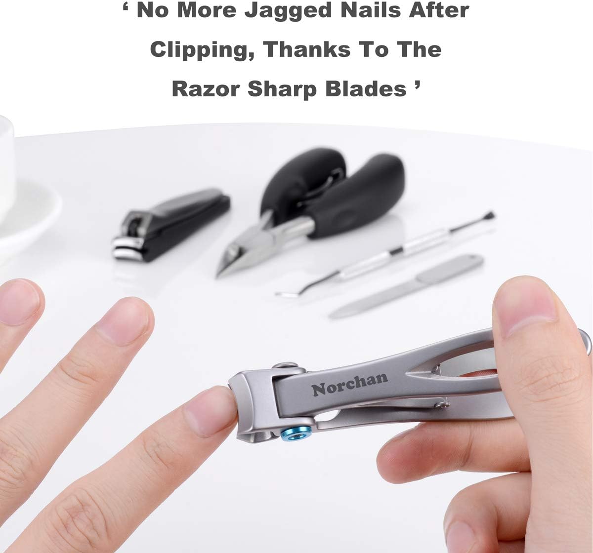 Large Nail Clippers Set, 5 Pcs Sharp Toenail and Fingernail Clippers for Men and Women (Premium, Big Size, Heavy-Duty Design) - Image 6