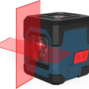Laser Level, RockSeed Cross Line Laser with Self-Leveling, Vertical and Horizontal Line, Rotatable 360 Degree, Carrying Pouch, Battery Included (Red)
