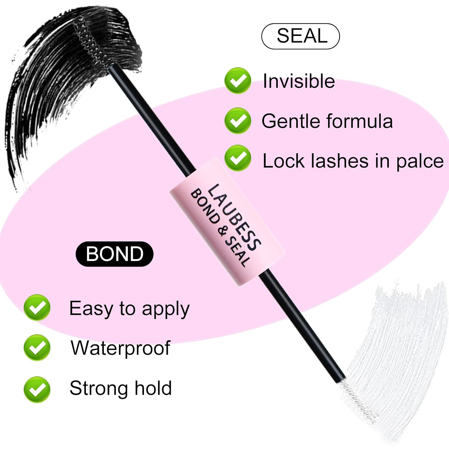 Lash Bond and Seal Mascara for Long Lasting Waterproof Eyelash Extensions - 5ml+5ml - Image 3