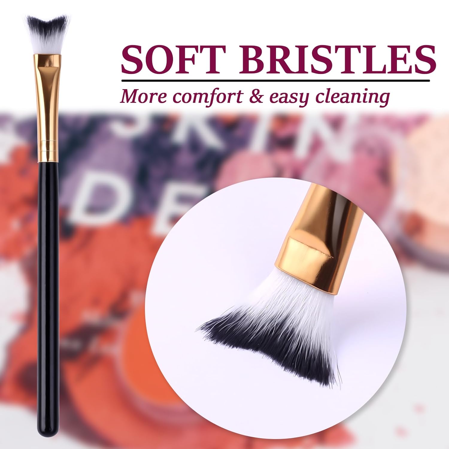 Lash Cleansing Brush, 5 Pcs Eyelash Shampoo Curved Brushes for Lash Extension Deep Cleaning Soft Makeup Removal Lash Brush Cleaner Facial Cleaning Brush for Home and Salon Use Bath Makeup Tools - Image 4