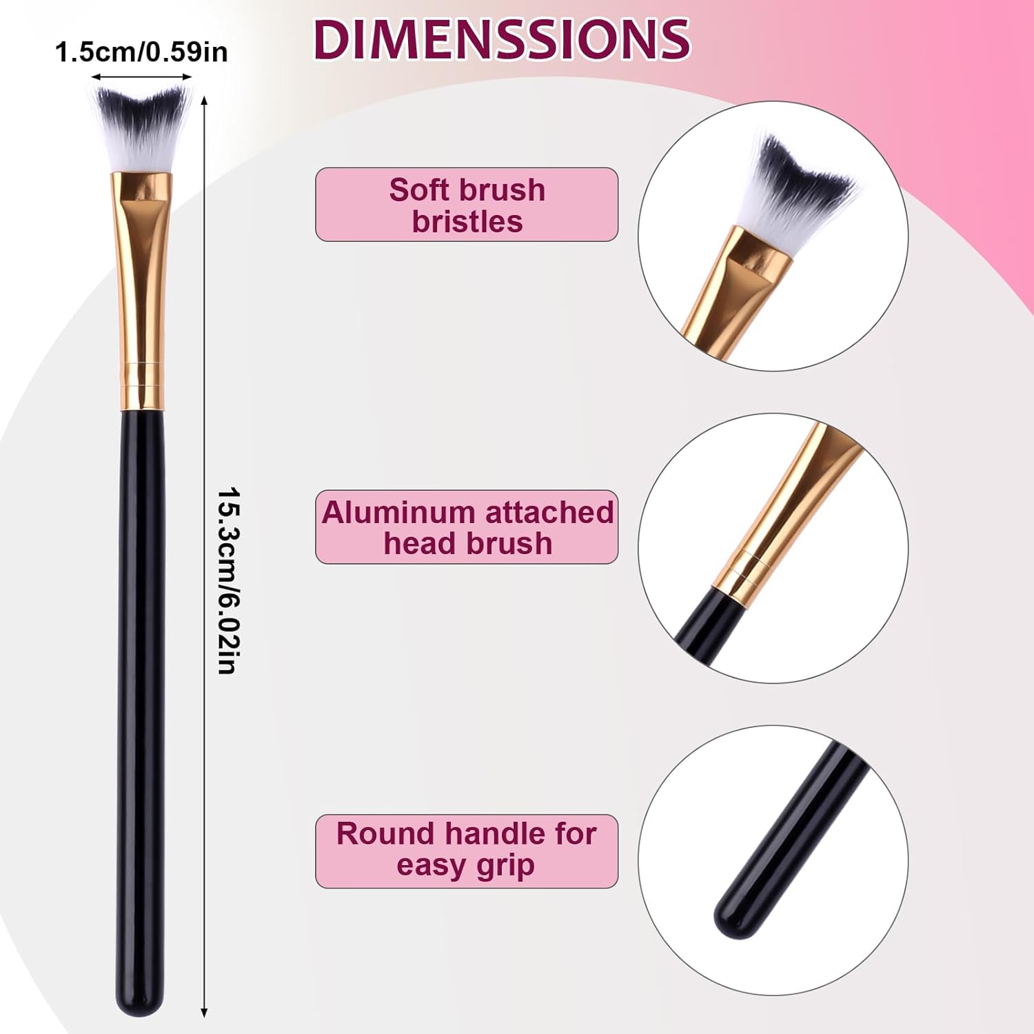Lash Cleansing Brush, 5 Pcs Eyelash Shampoo Curved Brushes for Lash Extension Deep Cleaning Soft Makeup Removal Lash Brush Cleaner Facial Cleaning Brush for Home and Salon Use Bath Makeup Tools - Image 5