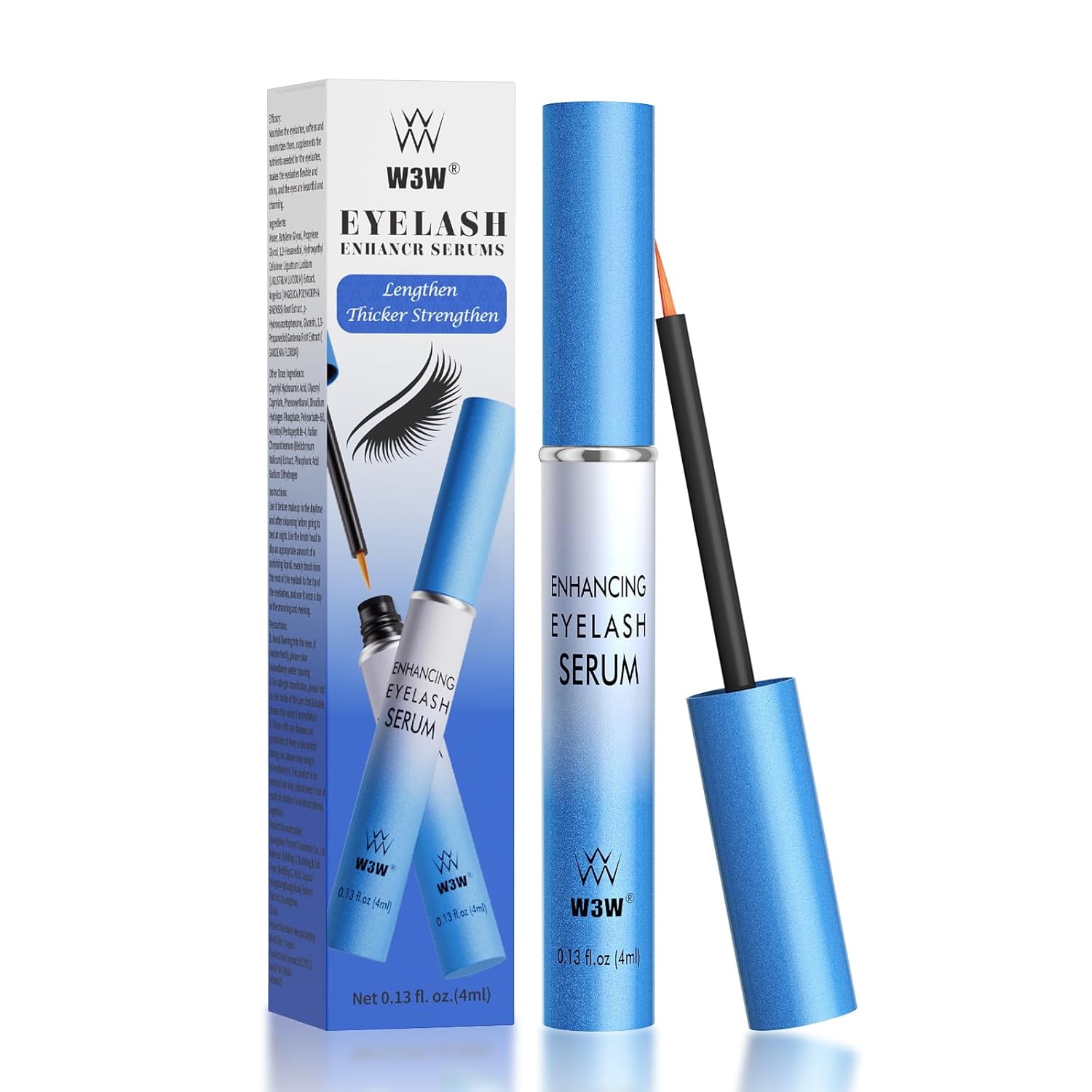 Lash Serum for Eyelash Growth Thickness, Stronger, Healthier Lashes & Brows, Natural Eyelash Serum for Rapid Longer, Fuller and Thicker, Eyelash Growth Serum, Safe Non-irritating