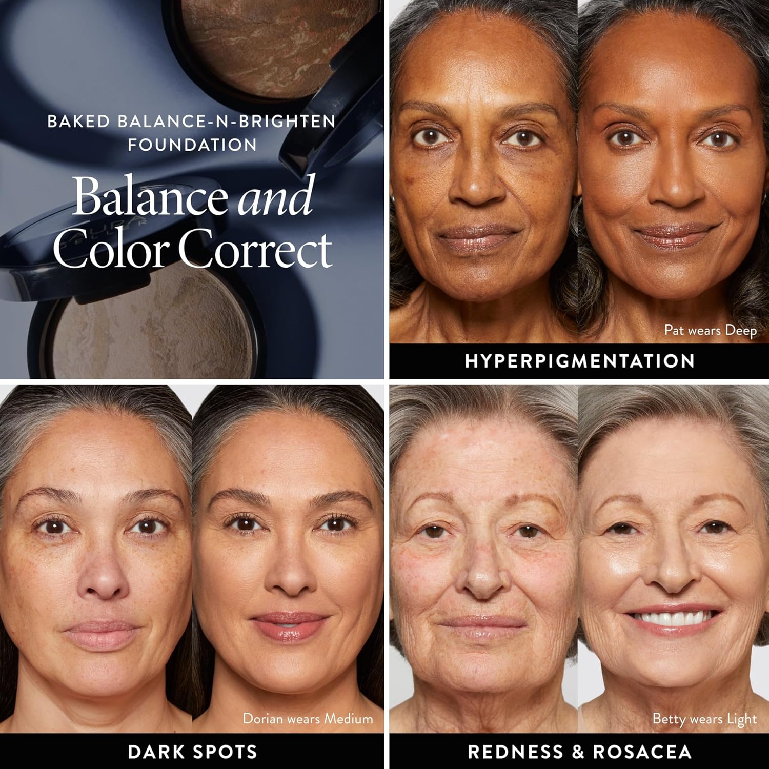 LAURA GELLER NEW YORK Award-Winning Baked Balance-n-Brighten Color Correcting Powder Foundation - Deep - Buildable Light to Medium Coverage - Demi-Matte Natural Finish - Image 6