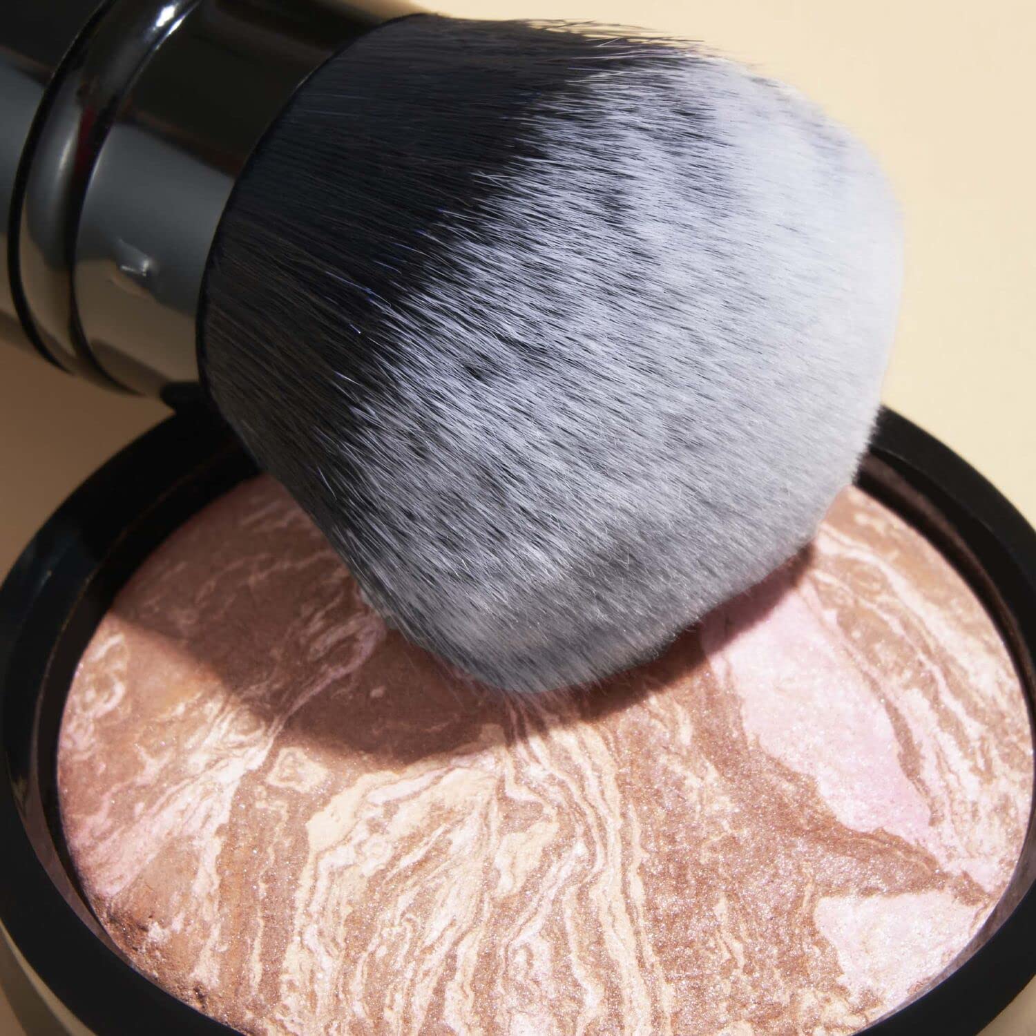 LAURA GELLER NEW YORK Baked Balance-n-Brighten Foundation with Retractable Airbrush Kabuki Brush Makeup Set, Medium (2 Piece) - Image 8