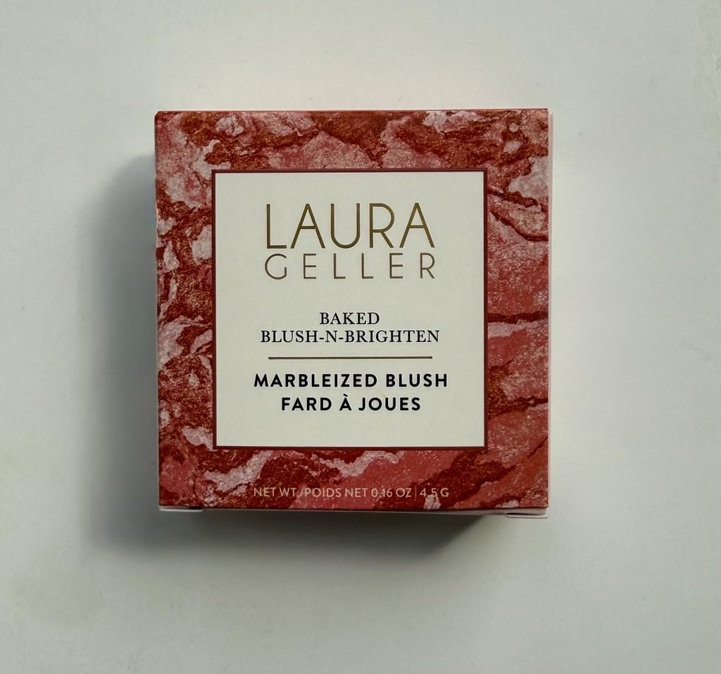LAURA GELLER NEW YORK Baked Blush-n-Brighten Marbleized Blush for Cheeks - Ethereal Rose - Natural Finish - Buildable Color - Image 7
