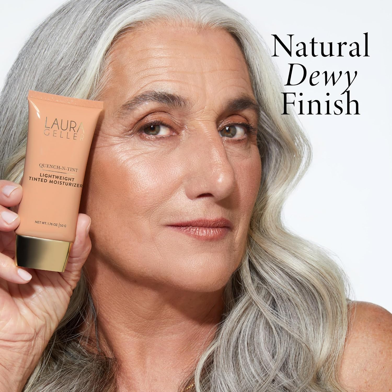 LAURA GELLER NEW YORK Quench-n-Tint Lightweight Tinted Moisturizer, Porcelain/Fair - Sheer to Light Buildable Coverage - Natural Glow Finish - Lightweight Formula with Hyaluronic Acid - Image 4