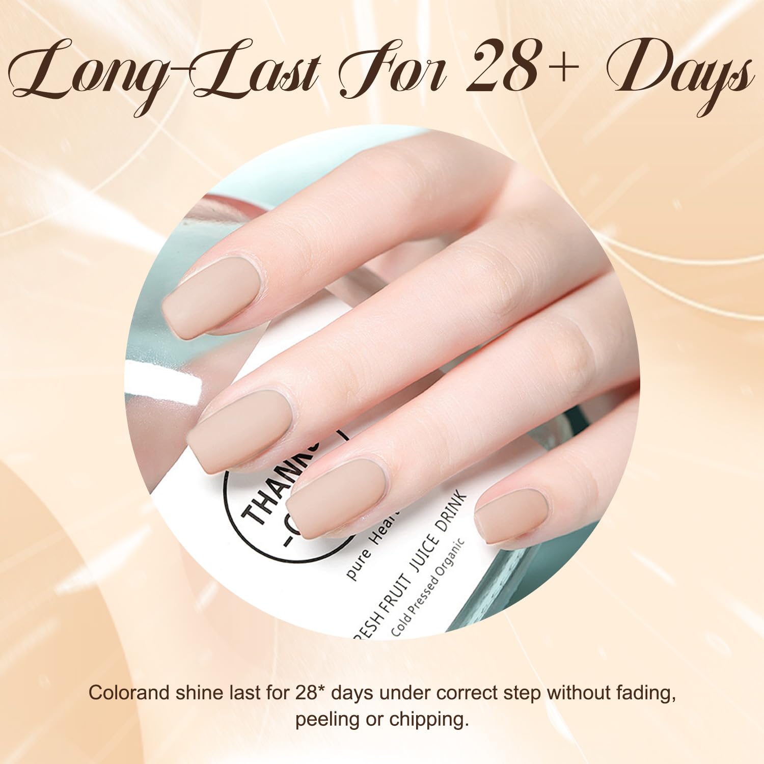 Lavender Violets 13pcs Gel Nail Polish Set – 9 Nude Brown Skin Tone Roasted Chestnuts Chocolate Neutral Beige Khaki Gel Polish Collection All Seasons Nail Art Manicure DIY for Home Salon C600B - Image 3