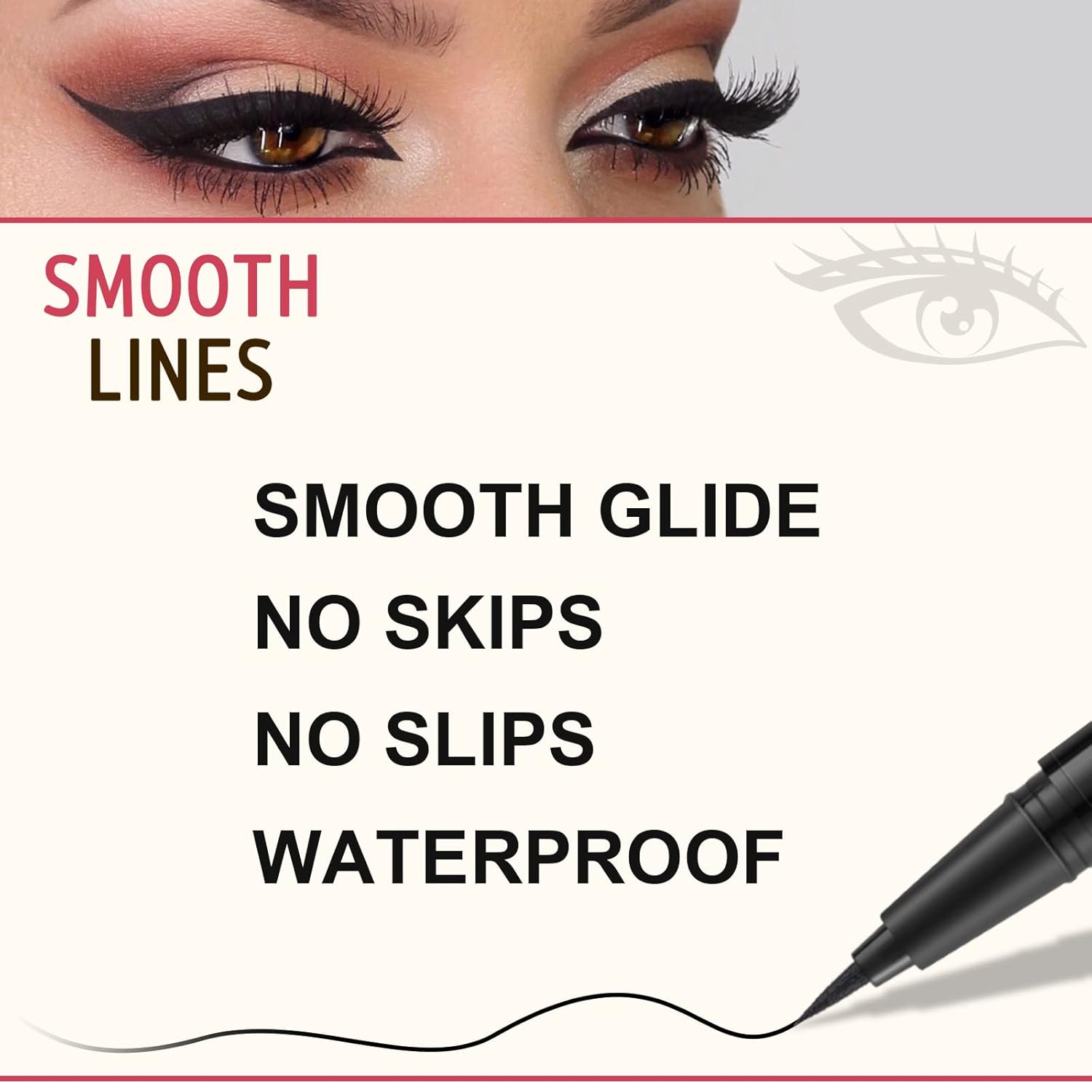 LAVONE Eyebrow Stamp Pencil Kit for Eyebrows Makeup, with Waterproof Eyebrow Pencil, Eyeliner, Eyebrow Pomade, and Dual-ended Eyebrow Brush - Dark Brown - Image 3