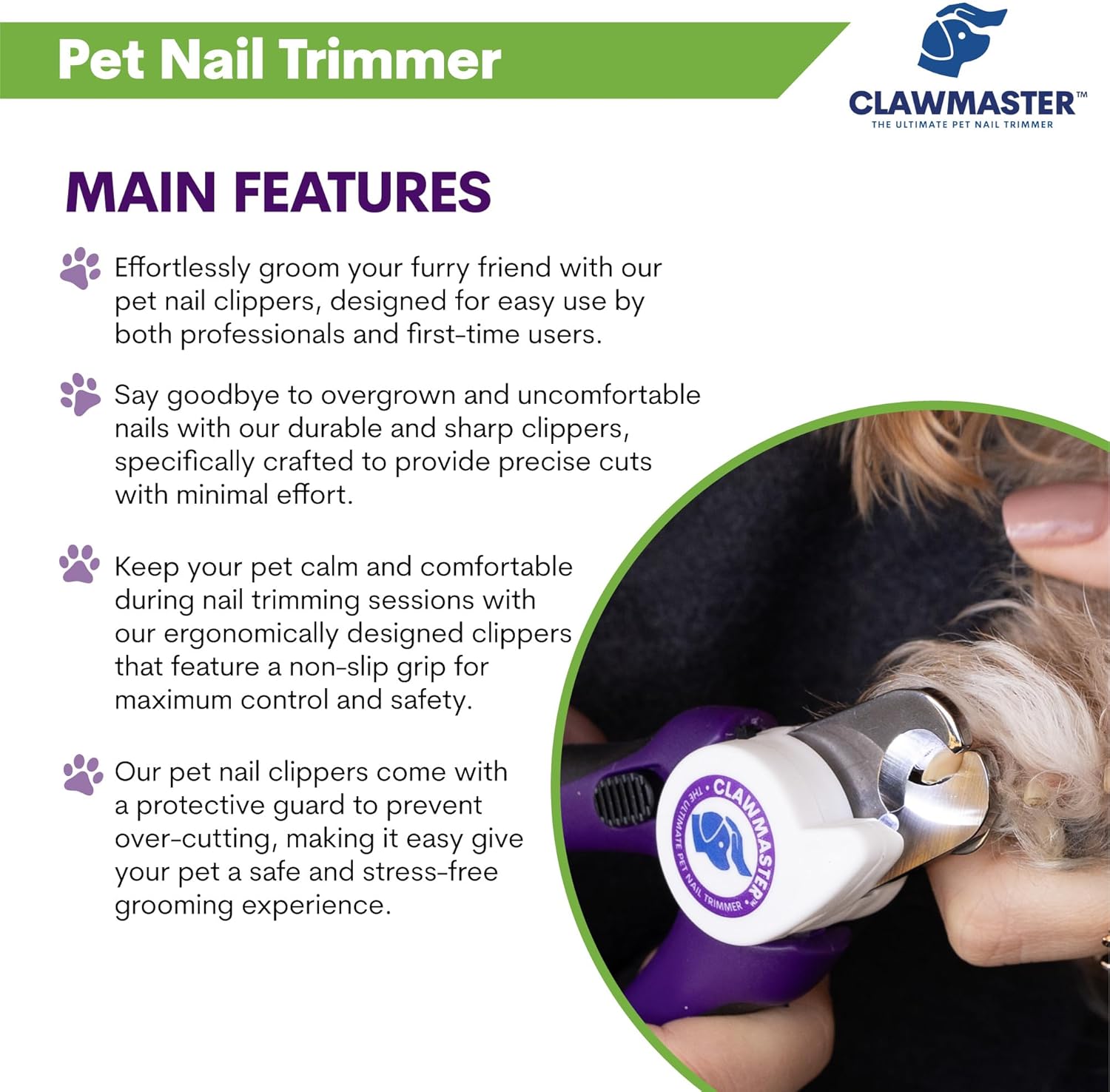 LED Pet Nail Clippers – Illuminated Dog & Cat Claw Trimmer with 3.5mm Stainless Steel Blade, Safety Guard & Built-in Light for Safe, Easy Grooming - Image 3