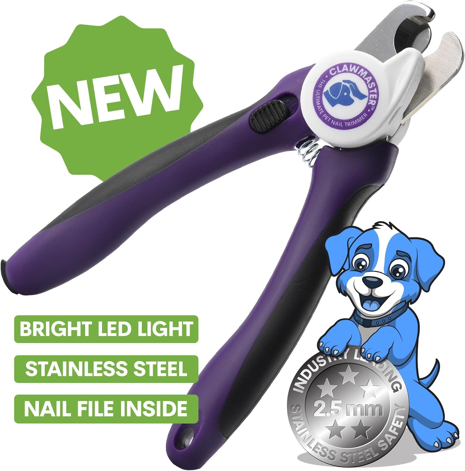 LED Pet Nail Clippers – Illuminated Dog & Cat Claw Trimmer with 3.5mm Stainless Steel Blade, Safety Guard & Built-in Light for Safe, Easy Grooming - Image 9