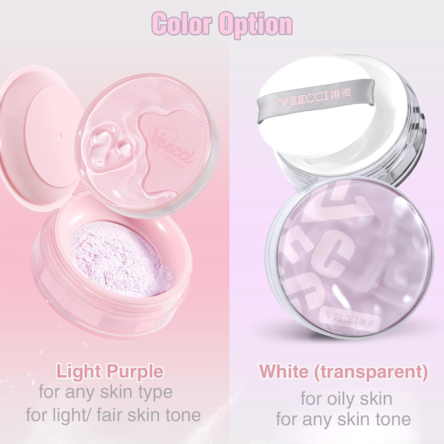Light Purple Matte Finish Loose Setting Powder Tone-up Face Makeup Translucent Dry Oily Skin Controls Shine Lightweight - Image 4