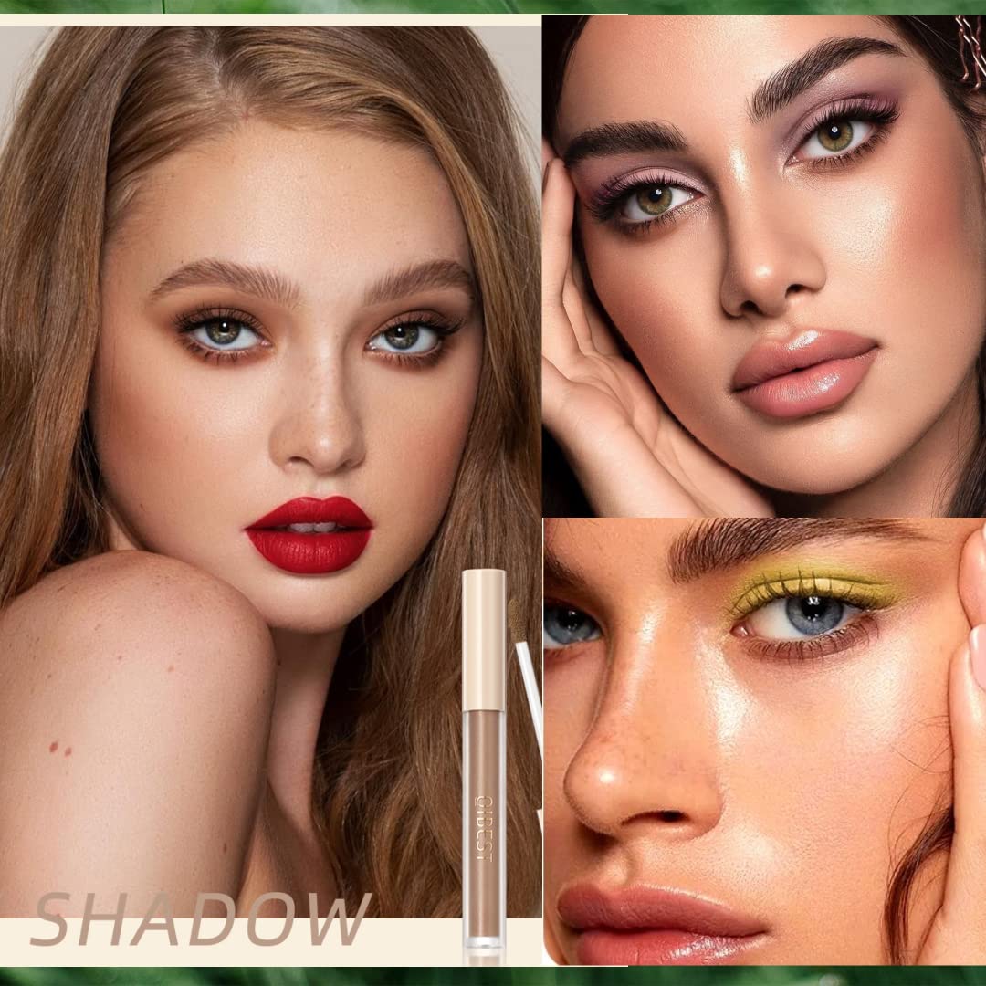 Liquid Eyeshadow Set Matte Brown Toned Eye Shadow Nude Eyeshadow Base Long Lasting(8 Color)#A - Image 6