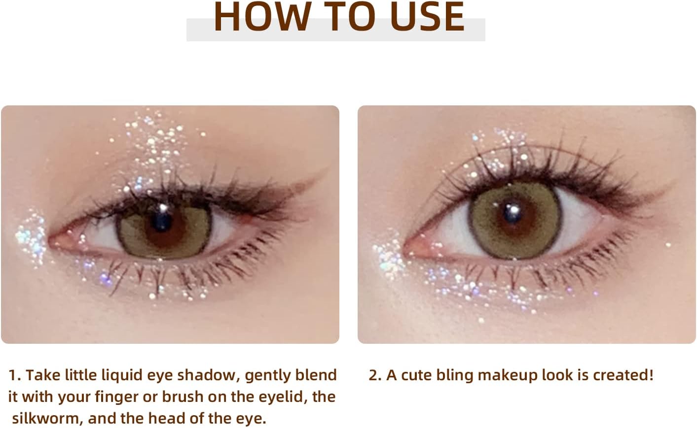 Liquid Glitter Eyeshadow, Pigmented, Long Lasting, Quick Drying, Easy to Apply, Loose Glitter Glue for Eye Crystals Makeup (Transparent Flashing Colorful Sequins 01) - Image 7