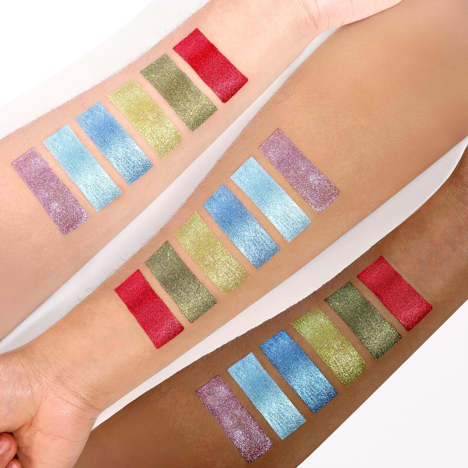Liquid Shimmer Eyeshadow, Blue Liquid Eye Shadow for Sensitive eyes, Metallic Multi-Dimensional Finish for Fresh Eye Looks One-Swipe Coverage Eyeliner for Women & Girls Eye Brightening Flash Makeup - Image 5