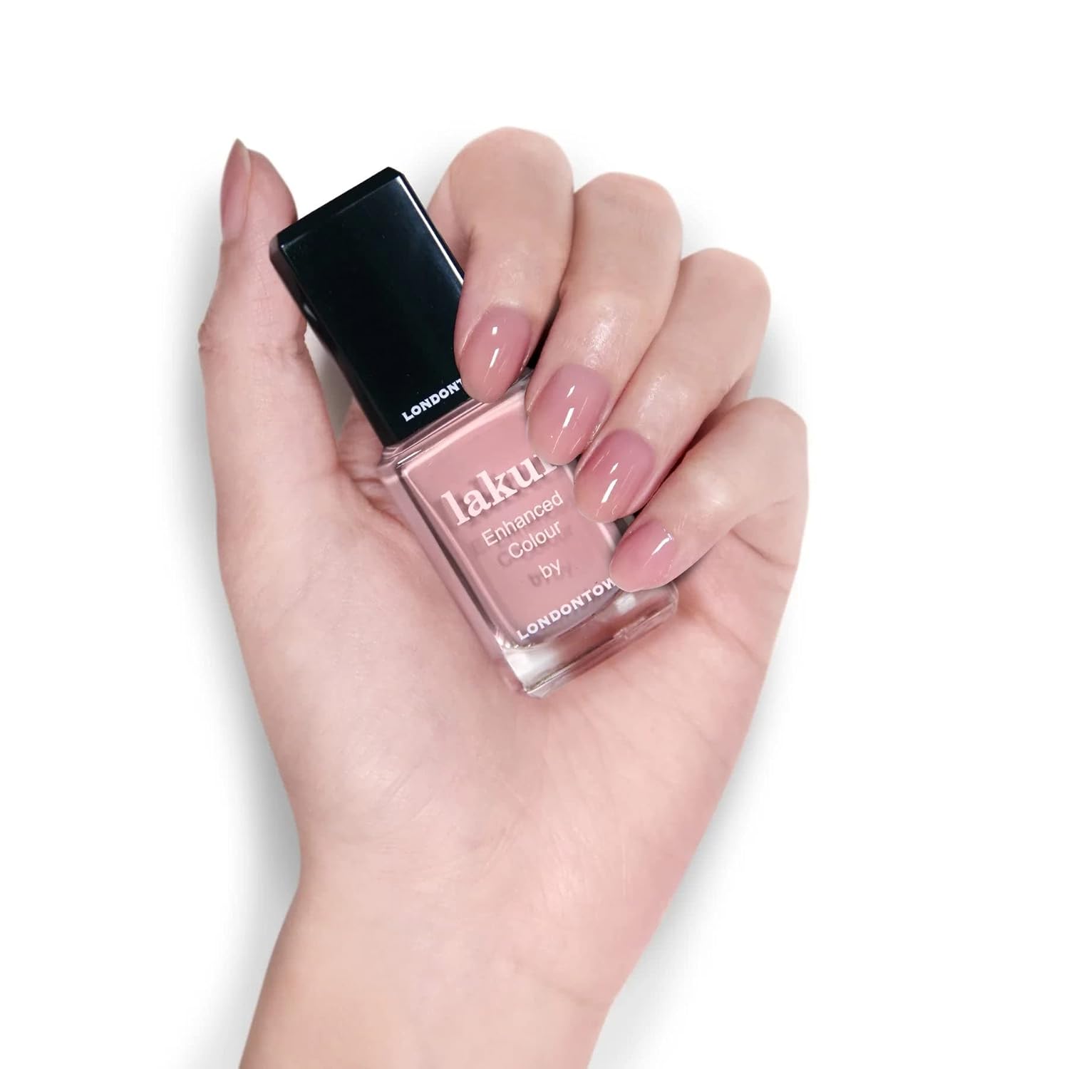 LONDONTOWN lakur Nail Polish - Chip-Resistant, Non-Toxic, Conditions & Hydrates Nails Sheer Sheer Nude, Crowning Crumpet, .40 fl oz - Image 3
