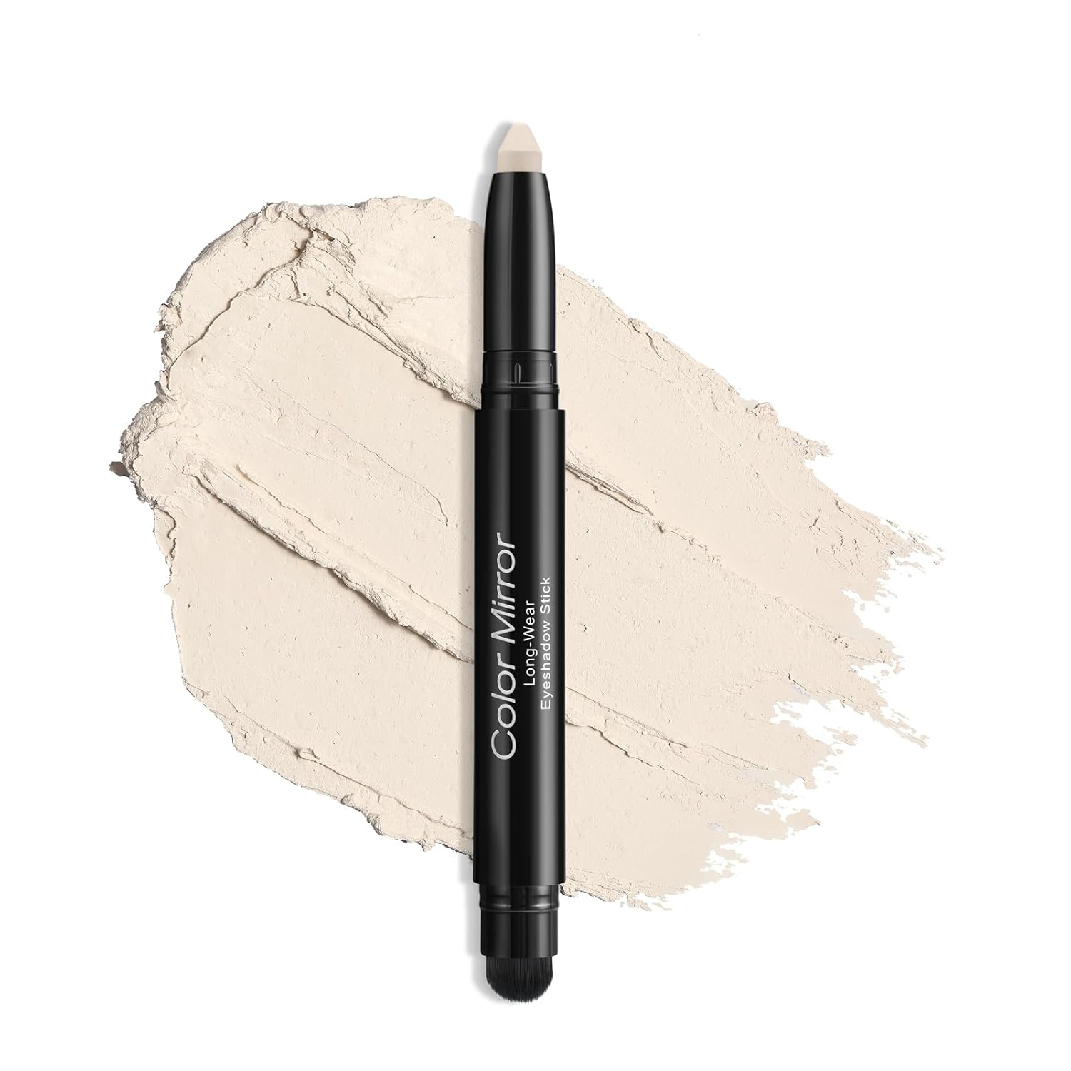 Longwear Cream Eye Shadow Sticks(37 Matte Pearl), Smudge-Proof, Waterproof Eyeshadow,Silky Formula Matte With Makeup Brush,White Eyeshadow Stick