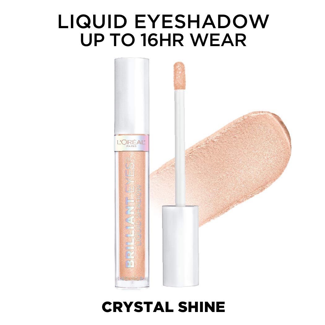 L'Oreal Paris Brilliant Eyes Shimmer Liquid Eye Shadow, Longwearing Lasting Shimmer, Crease Resistant, Flake-Proof, Precision Applicator, Quick Dry, Non-Greasy, Crystal Shine, 0.1 oz. - Image 3