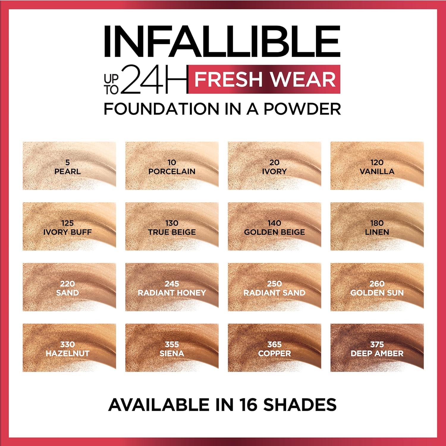 L'Oreal Paris Infallible Fresh Wear Foundation in a Powder, Up to 24H Wear, Ivory, 0.31 oz. - Image 6