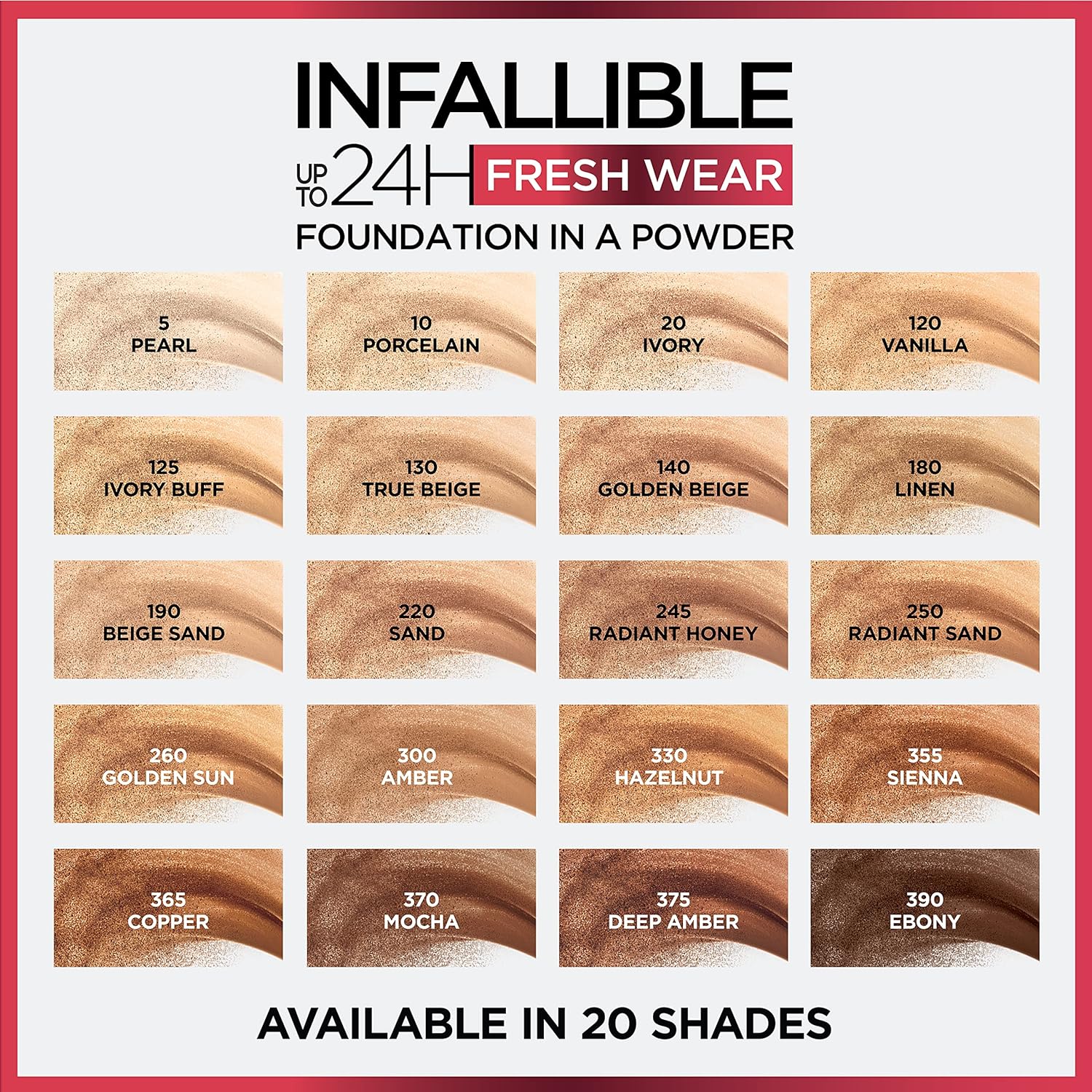 L'Oreal Paris Makeup Infallible Fresh Wear Foundation in a Powder, Up to 24H Wear, Waterproof, Radiant Honey, 0.31 oz. - Image 8