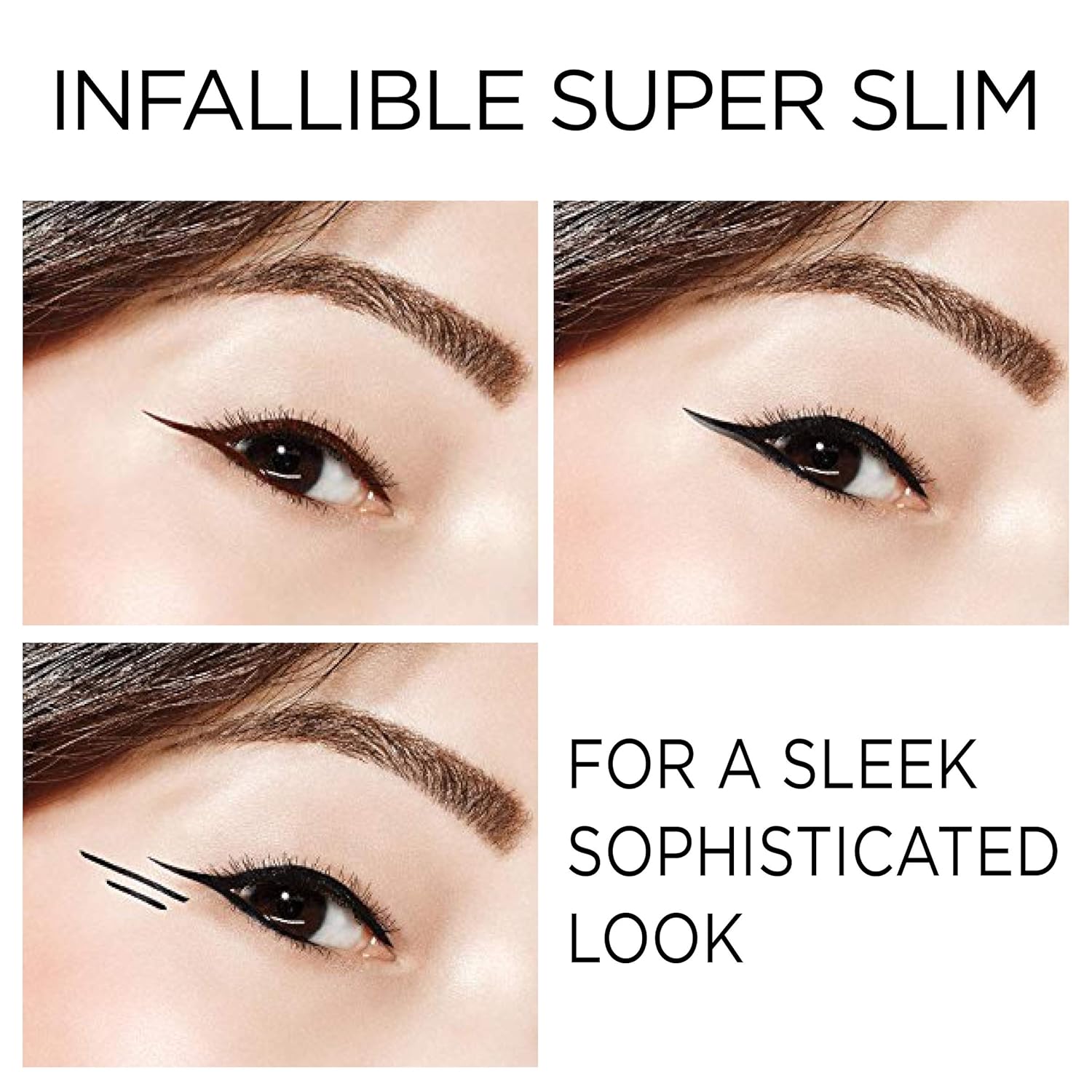L'Oreal Paris Makeup Infallible Super Slim Long-Lasting Liquid Eyeliner, Ultra-Fine Felt Tip, Quick Drying Formula, Glides on Smoothly, Brown, 0.03 fl oz., 1 Count - Image 7