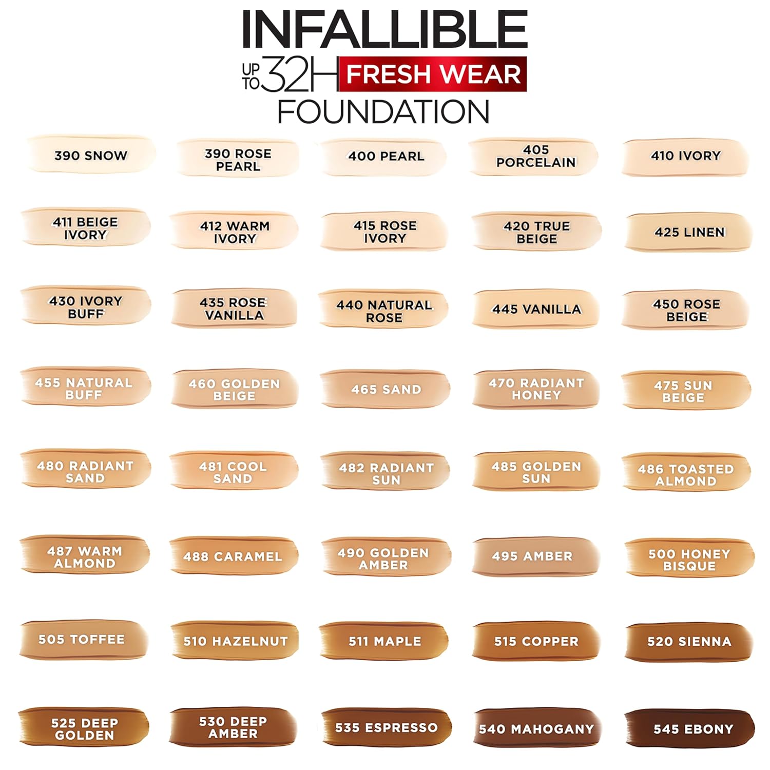 L'Oreal Paris Makeup Infallible Up to 32 Hour Fresh Wear Lightweight Foundation, 410 Ivory, 1 Fl Oz, Packaging May Vary - Image 6