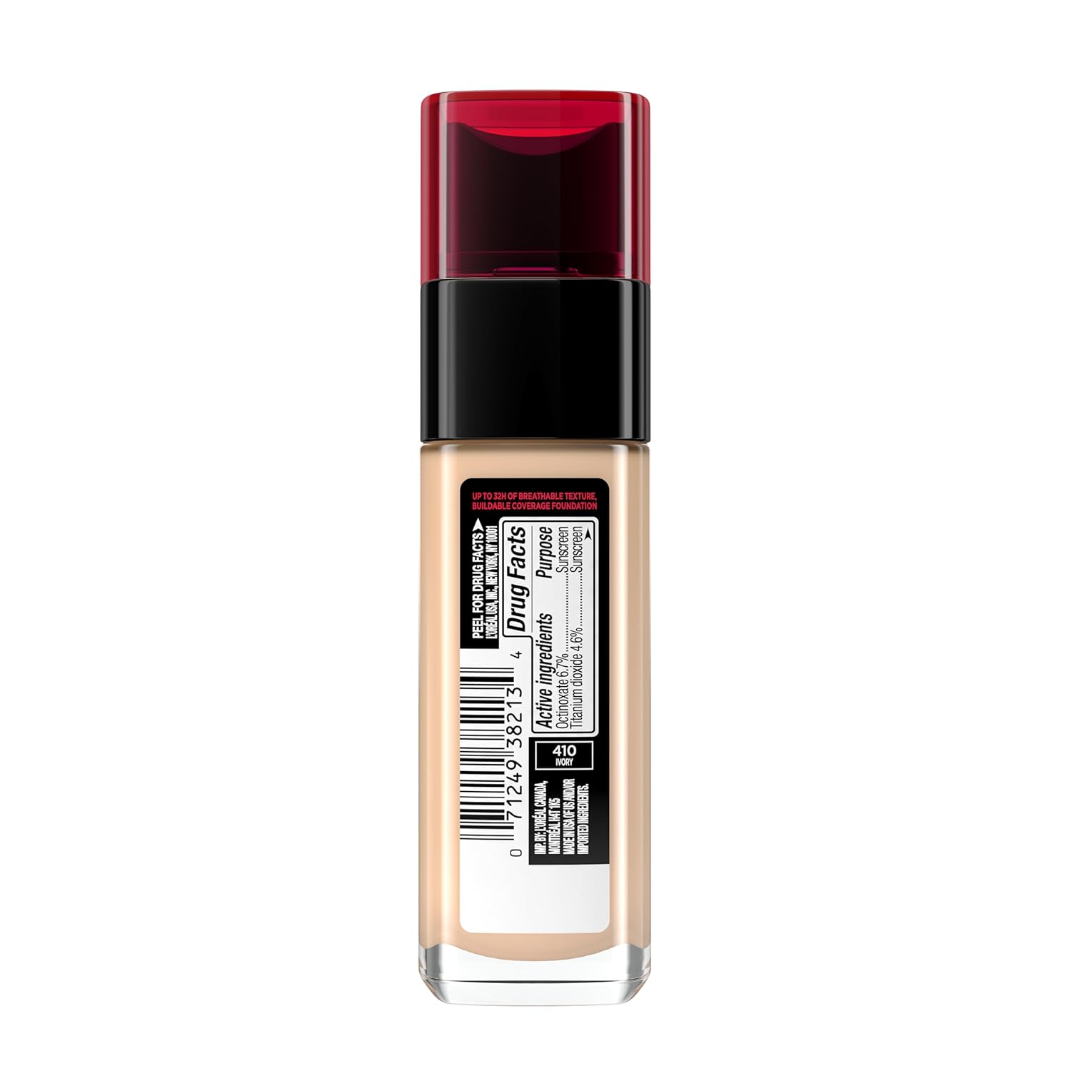 L'Oreal Paris Makeup Infallible Up to 32 Hour Fresh Wear Lightweight Foundation, 410 Ivory, 1 Fl Oz, Packaging May Vary - Image 9