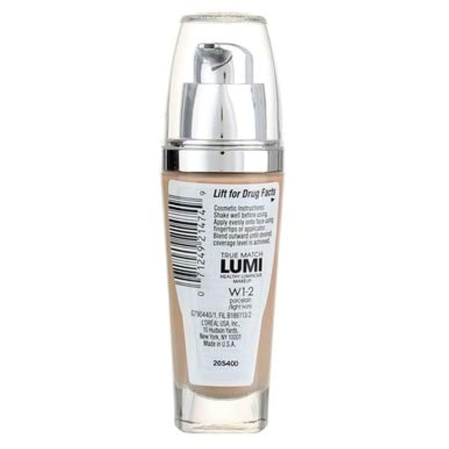 L'Oreal Paris True Match Lumi Healthy Luminous Makeup, W1-2 Porcelain Light Ivory, 1 fl; oz. - Image 7