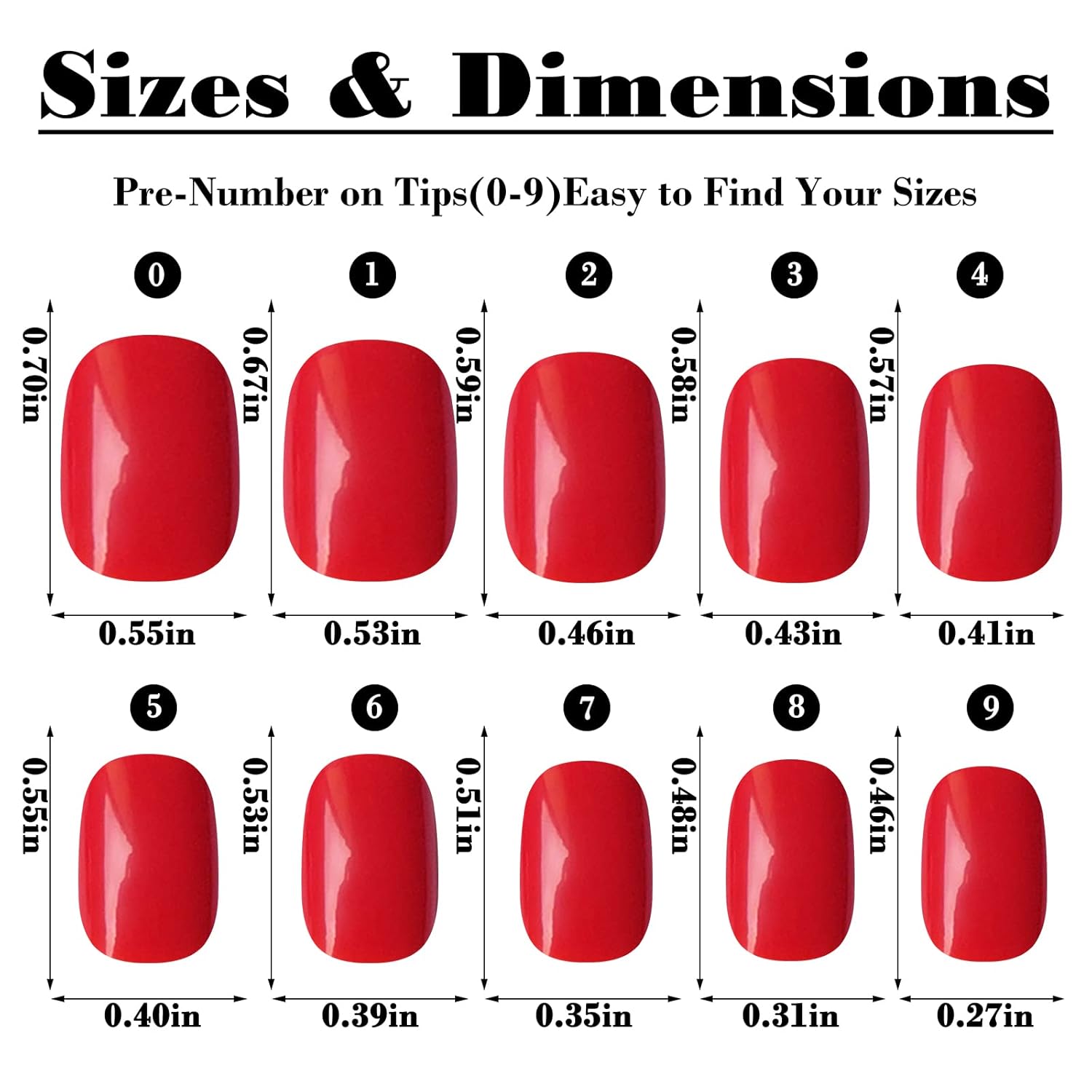 LoveOurHome 576pc Short Press on Nails, Round Square XS Fake Nails Full Cover Glossy Gel Press on Nails Short Artificial Fingernail False Acrylic Presson Tips 24 Colors for Kids Girls Women - Image 2