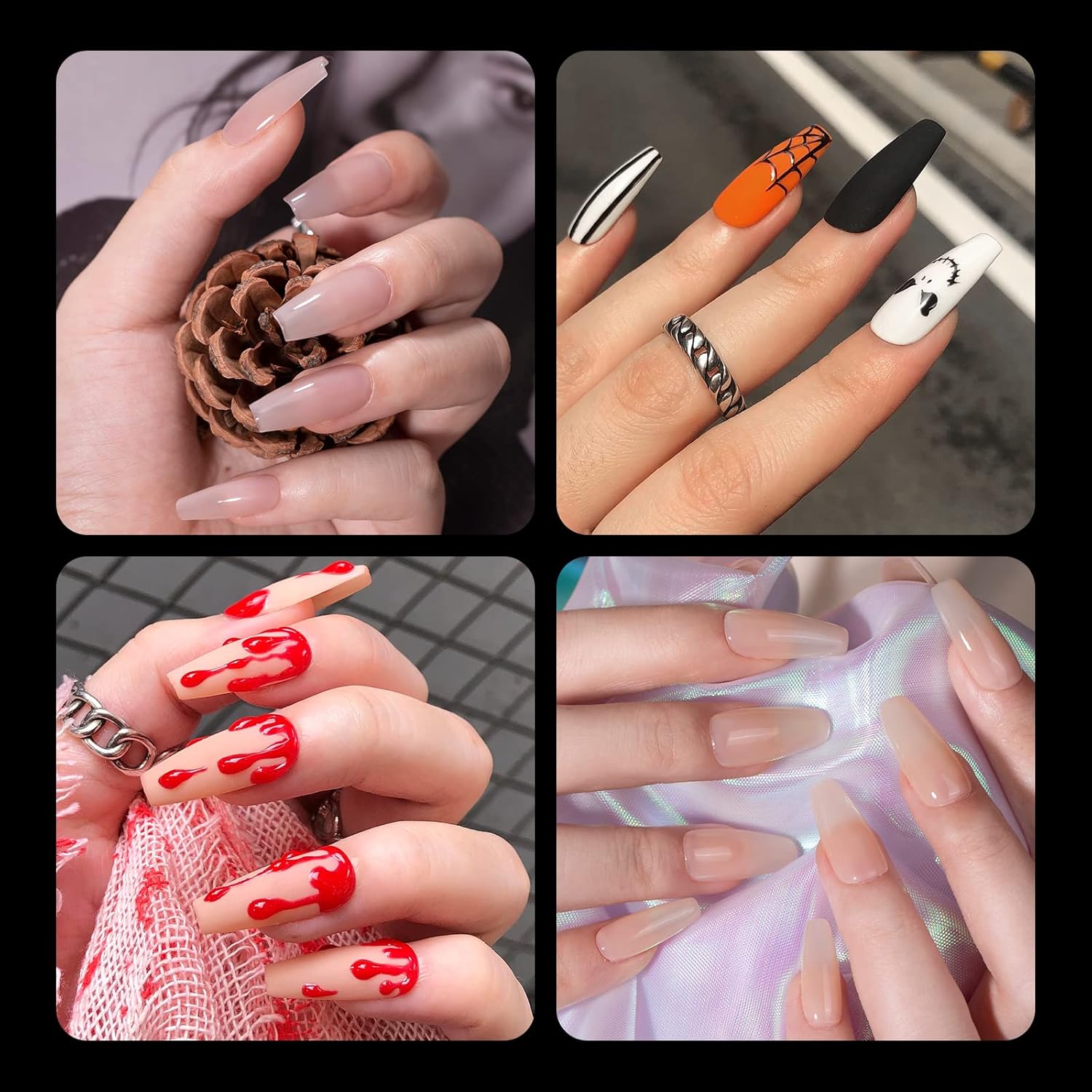 LoveOurHome 600pc Coffin Fake Nail Tips Clear Press on Nails Medium, Full Cover Gel Nail Tips Coffin Clear Medium Fake Nail Soft Gel False Nails Artificial Fingernails for Acrylic Nails Extension - Image 8