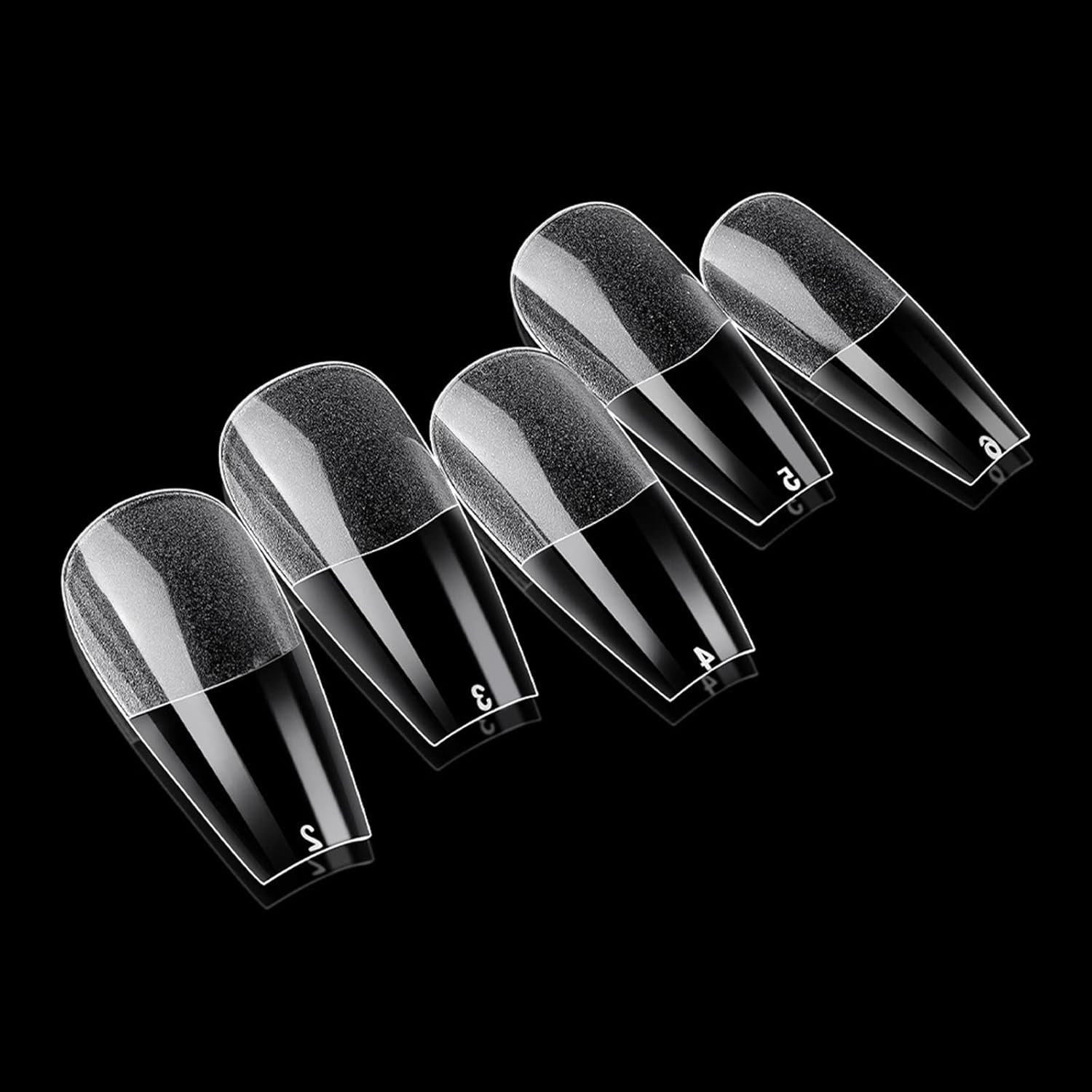 LoveOurHome 600pc Coffin Fake Nail Tips Clear Press on Nails Medium, Full Cover Gel Nail Tips Coffin Clear Medium Fake Nail Soft Gel False Nails Artificial Fingernails for Acrylic Nails Extension - Image 7