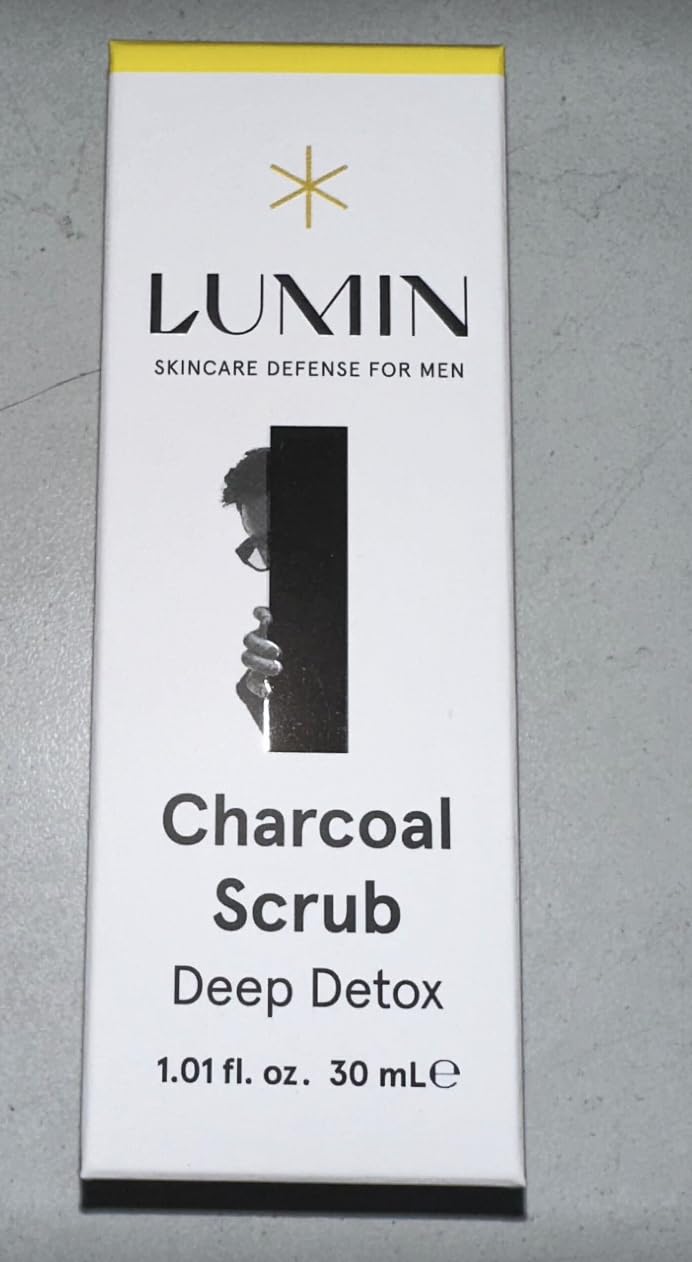 Lumin - Charcoal Scrub Deep Detox for Men - Face Cleanser for Men, Pre Shave Scrub, A charcoal face exfoliator that refreshes & rejuvenates the skin, Suitable for all skin types, 30ml, 1-Pack - Image 8
