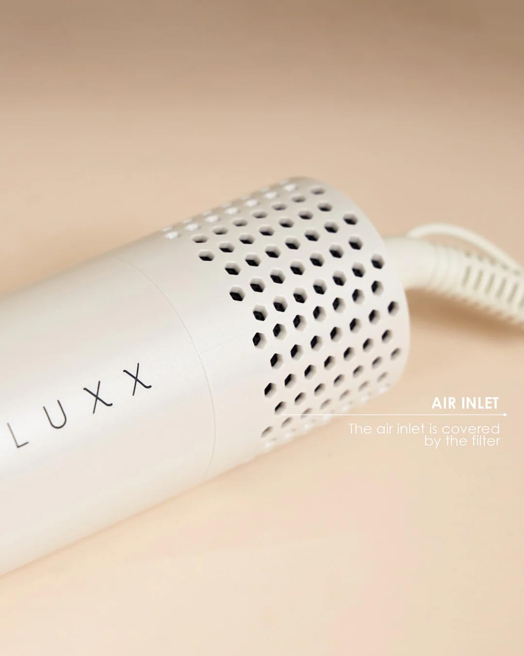 Luxx Luxx Air Pro 2 5in1 Pearl White Hair Dryer Brush Set, Curling Iron and Blow Dryer Combo Kit, 5 Attachments for All Hair Types, Volumizer Hair Dryer and Smoothing Brush, Ionic Technology, 1200W - Image 4